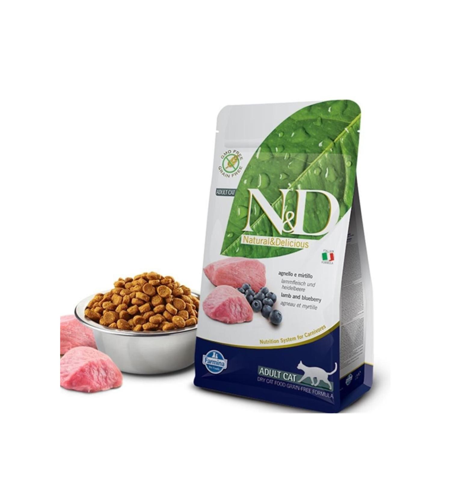N & D Nd Grain-Free Lamb Blueberry Adult Cat Food 1.5 Kg