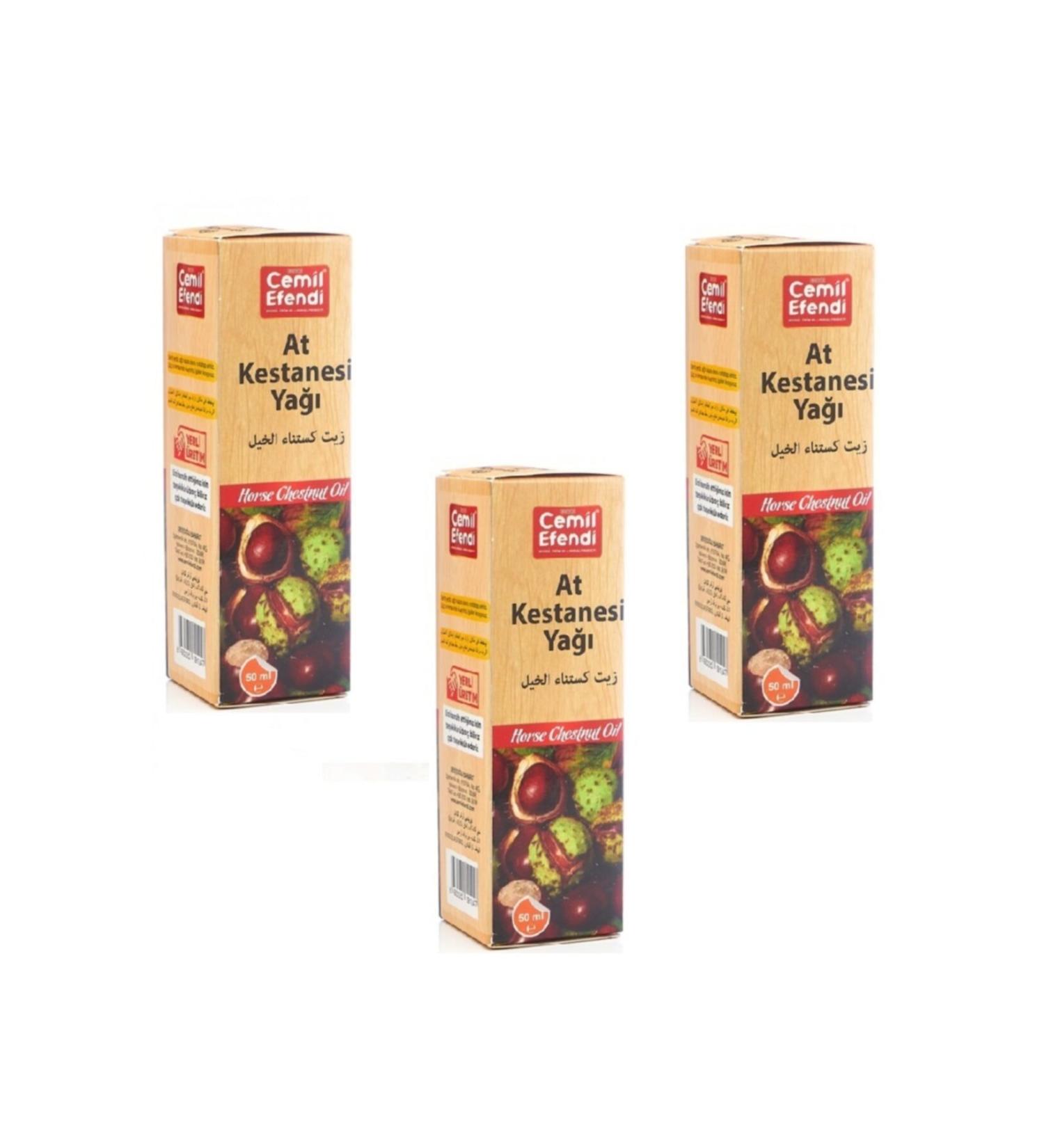 Cemil Efendi Cemilefendi Horse Chestnut Oil 3 Pieces 50 Ml