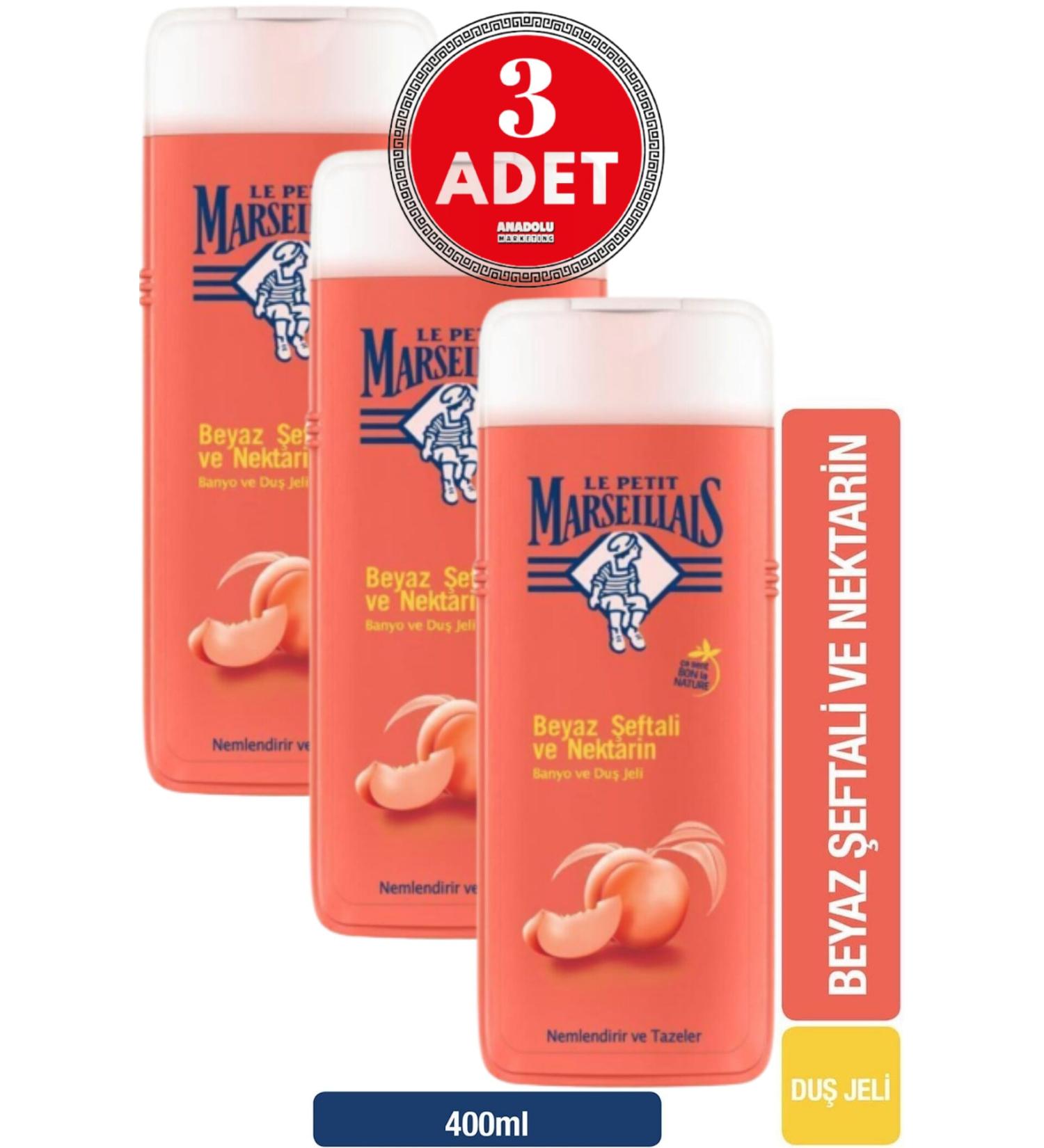 Le Petit Marseillais Shower Gel White Peach And Nectarine 400 Ml 3 Pieces