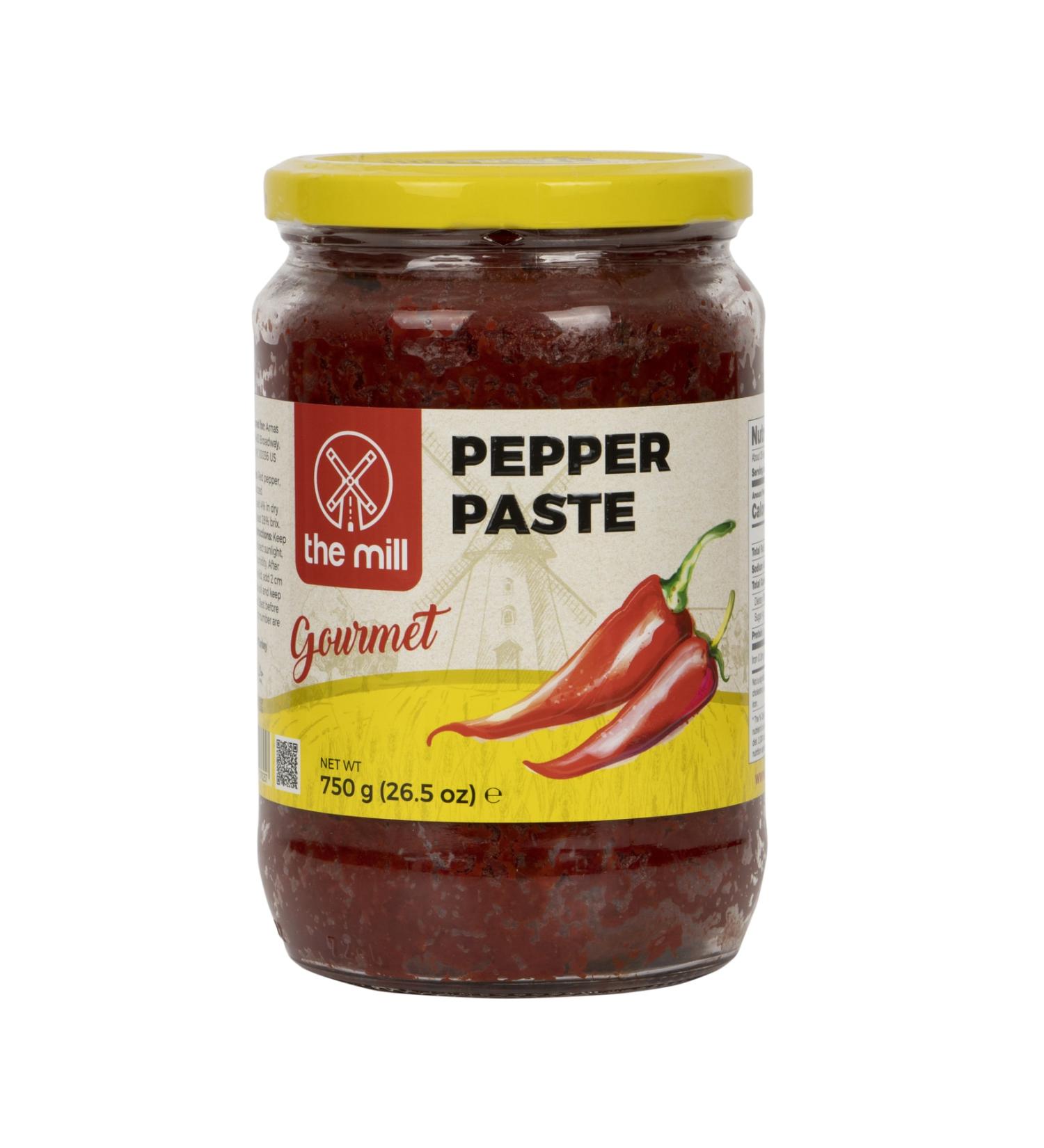 The Mill Gourmet Pepper Paste 750 g Glass Jar - Additive Free - Natural - Vegan - Pasteurized - Buy Online on GoSupps.com