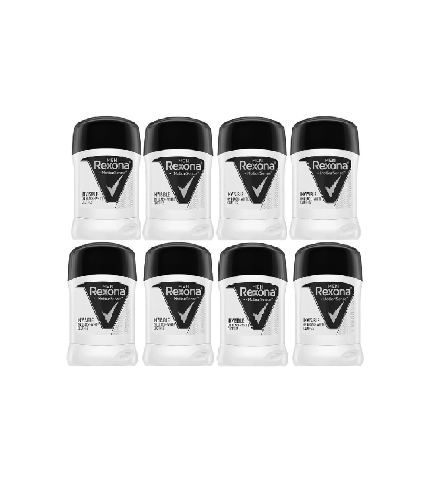 Rexona Men's Deodorant Invisible Stick 50 Ml X 8 Pieces