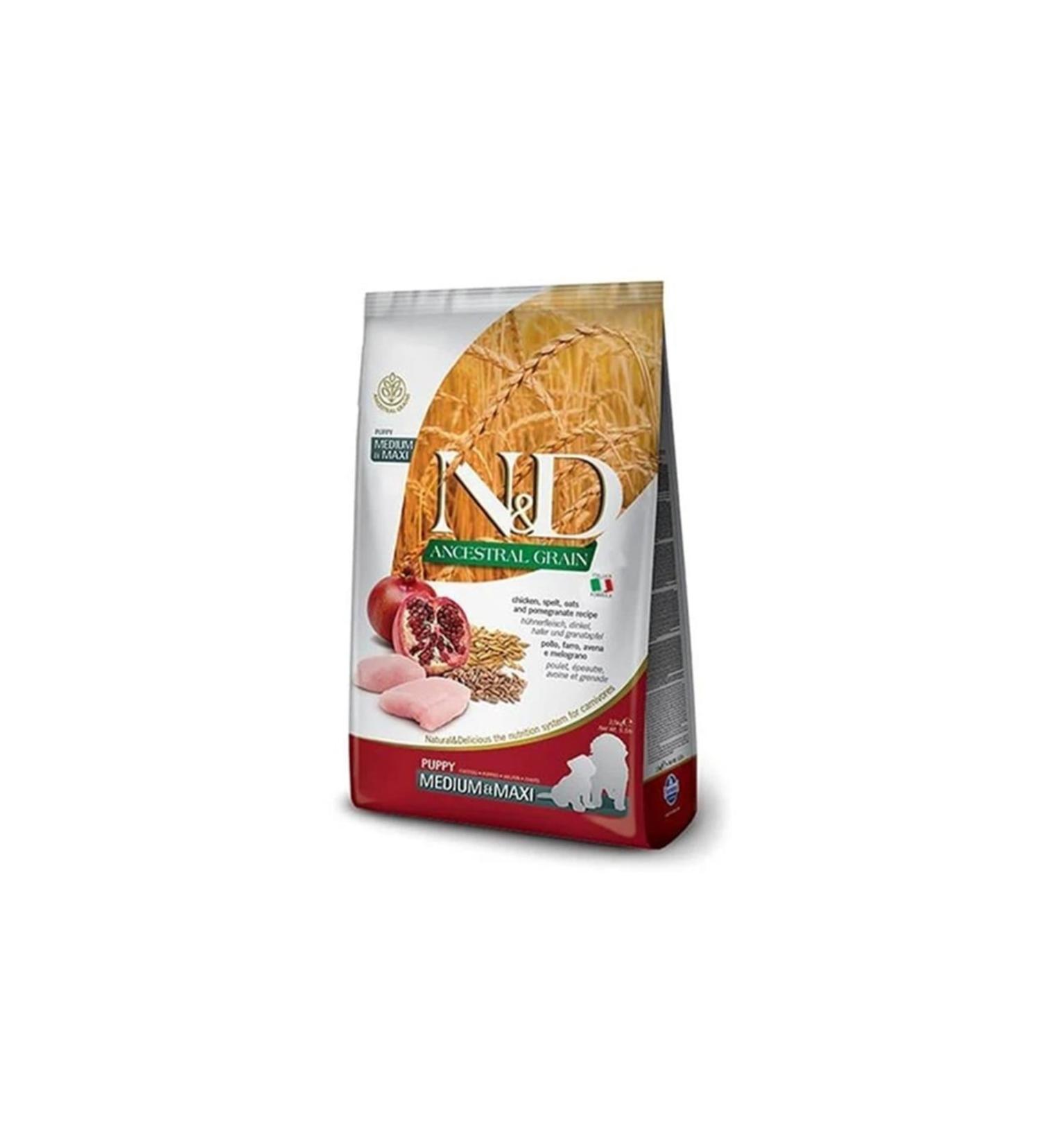 N & D Low Grain Chicken Pomegranate Medium Maxi Puppy Food 12kg