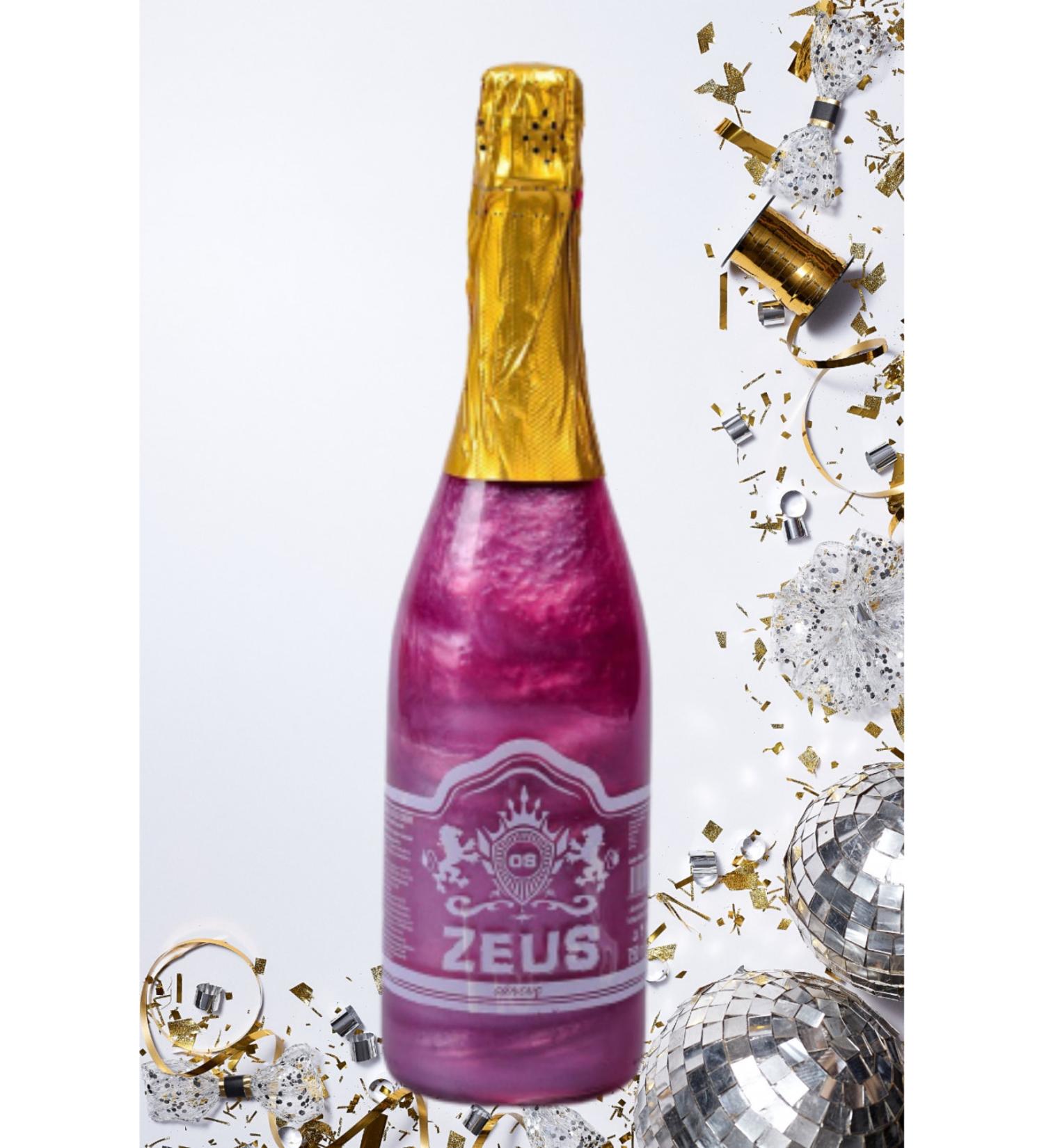 OS ZEUS Zeus Non-Alcoholic Sparkling Champagne Blackberry Flavored (Party Wedding Bride To Be) (Non-Alcoholic Champagne)