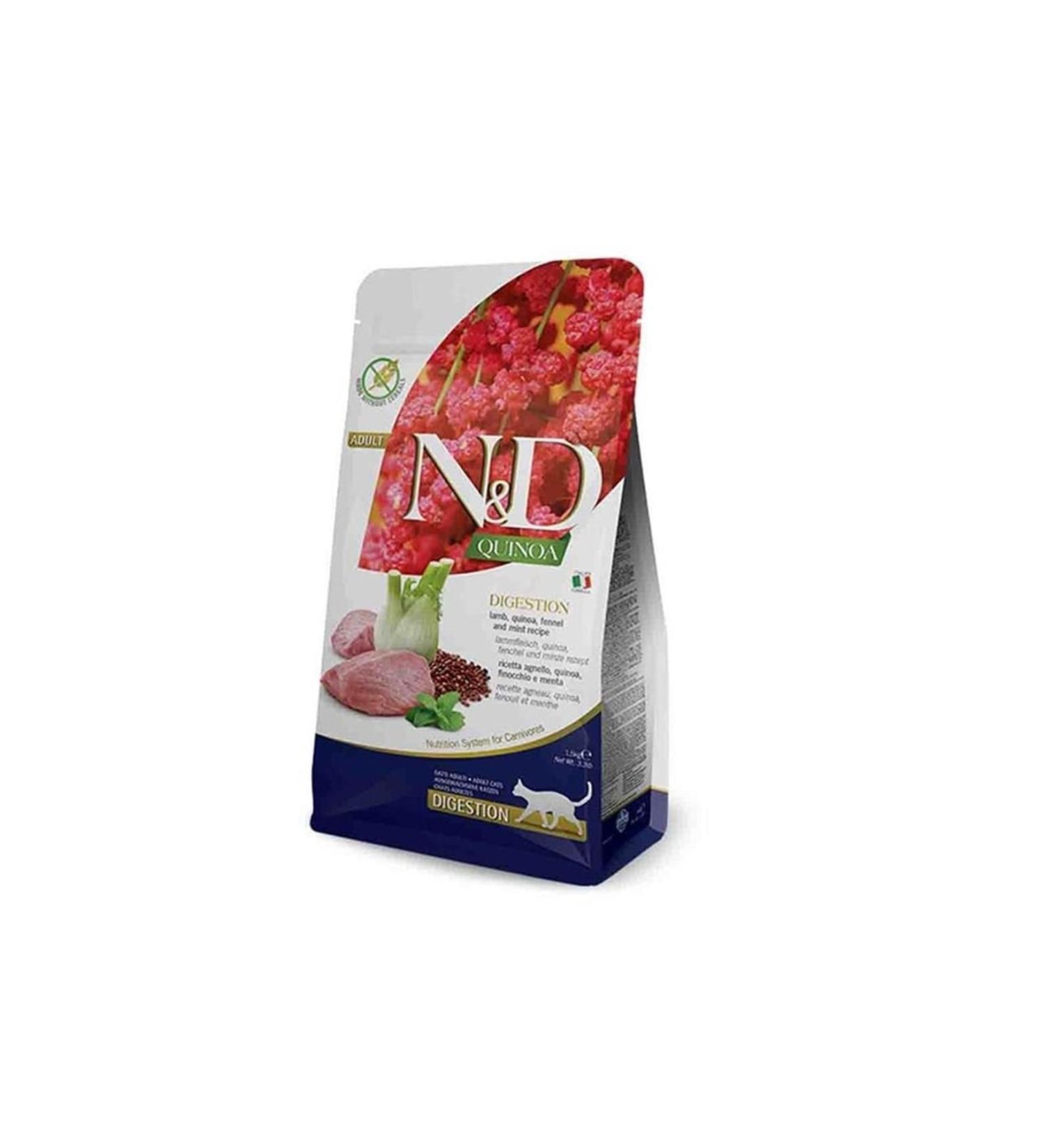 N & D Quinoa Digestion Lamb Quinoa Flavored Sensitive Digestive Cat Food 1.5 Kg