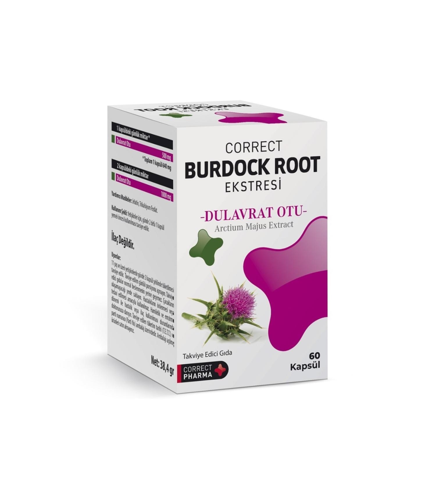 CORRECT PHARMA Correct Burdock Root Extract 60 Capsules