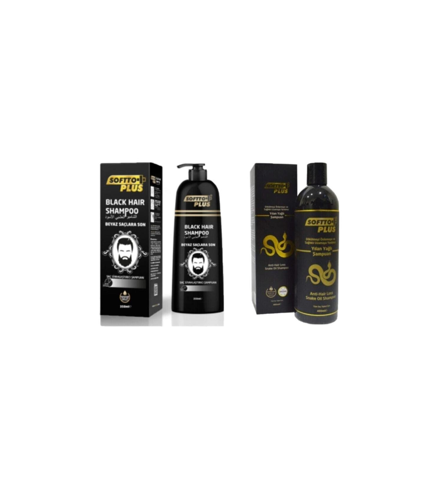 Softto Plus Blackening Shampoo 350 ml + Snake Oil Shampoo 400 ml dgm1083957099