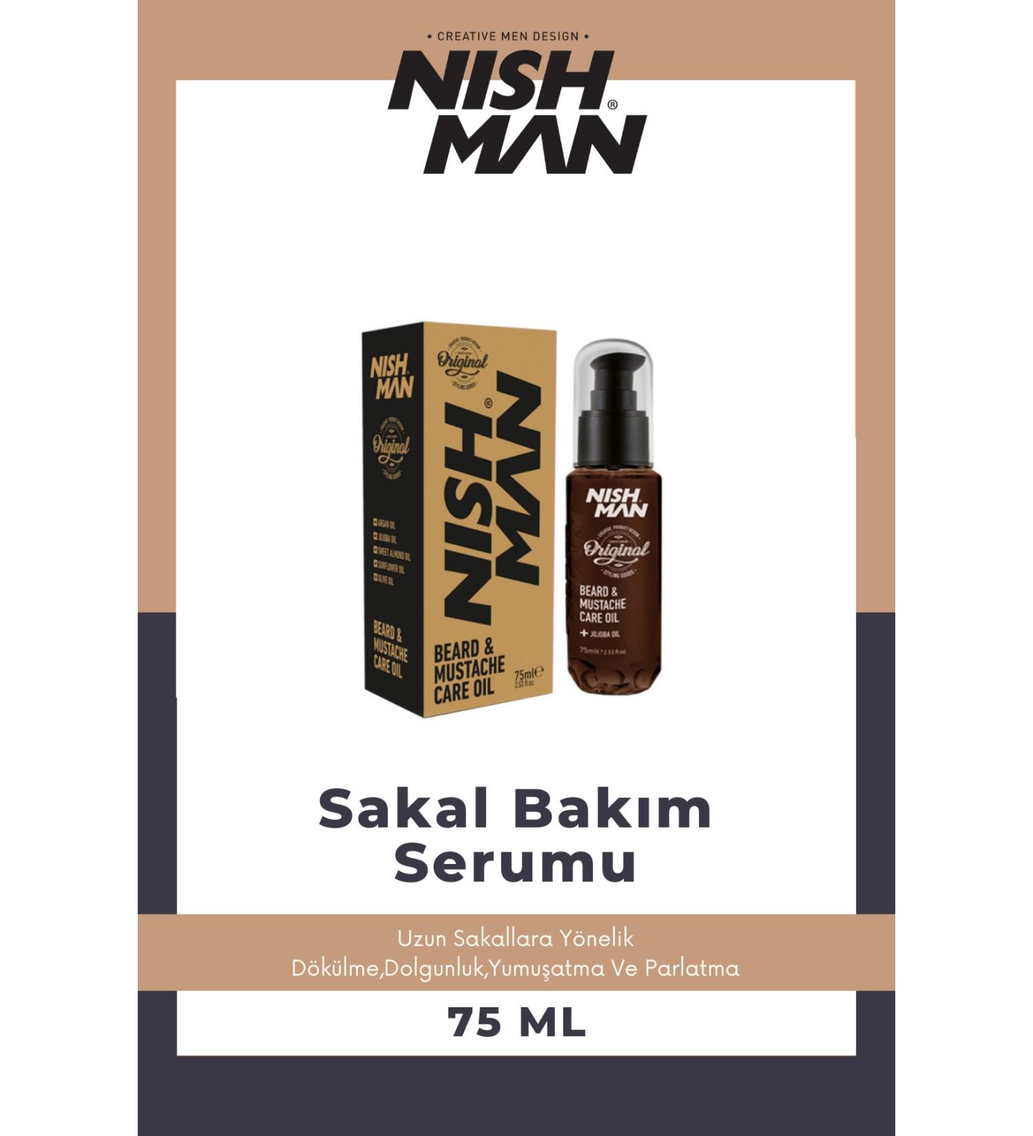 NISHMAN Volumizing and Revitalizing Hair Beard Serum 75 Ml