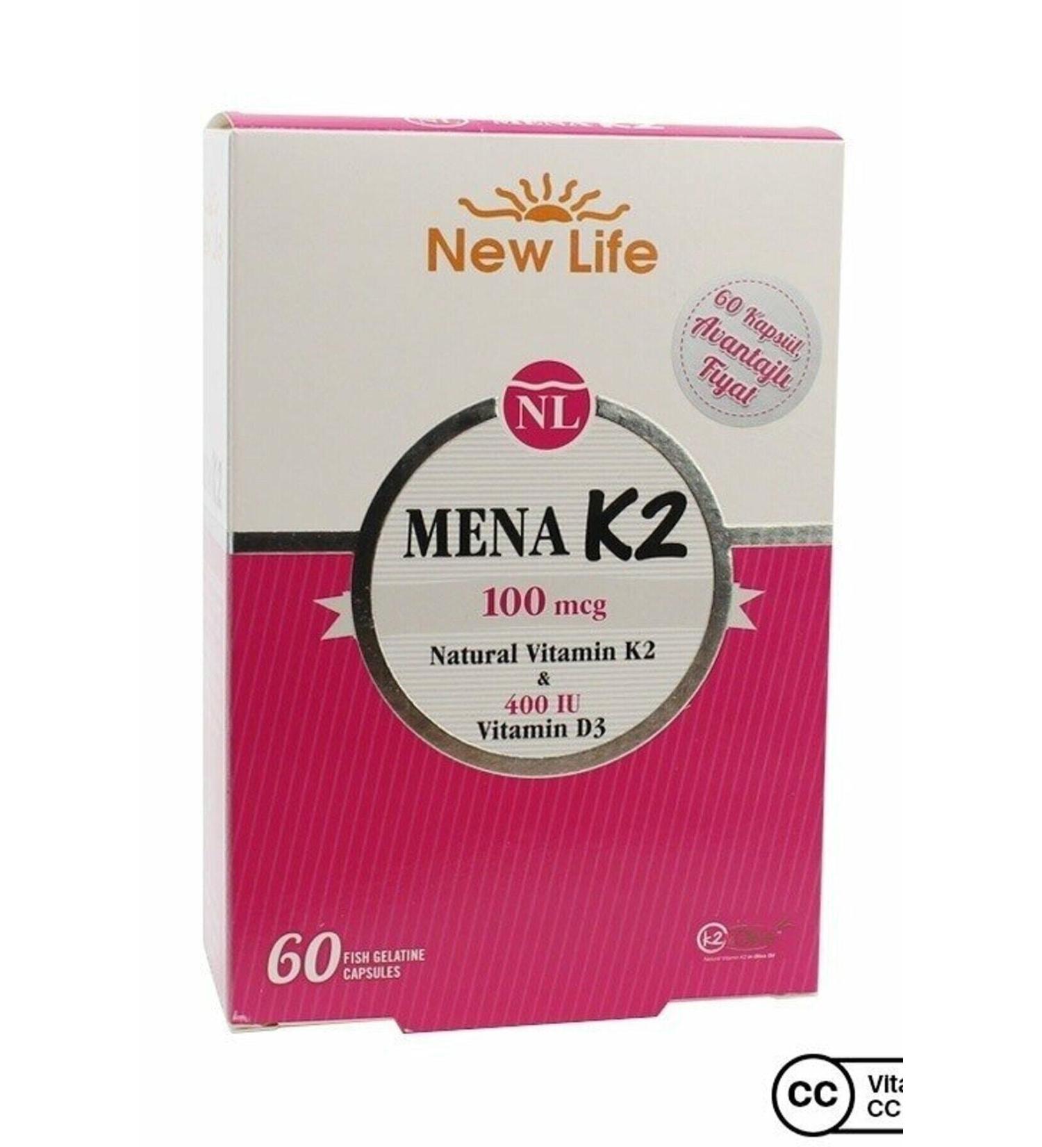 New Life Mena K2 60 Capsules