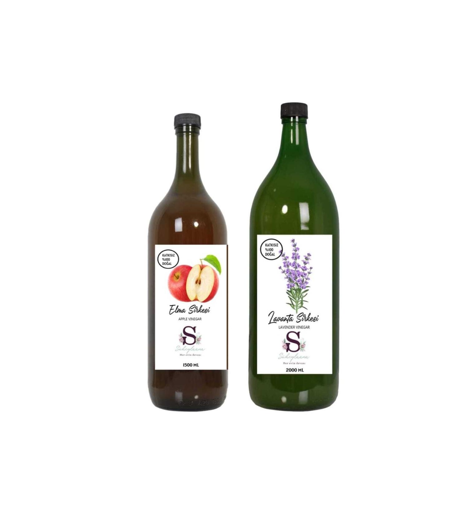 Suheylaana Natural Apple Vinegar 1500 Ml - Natural Lavender Vinegar 2000 Ml