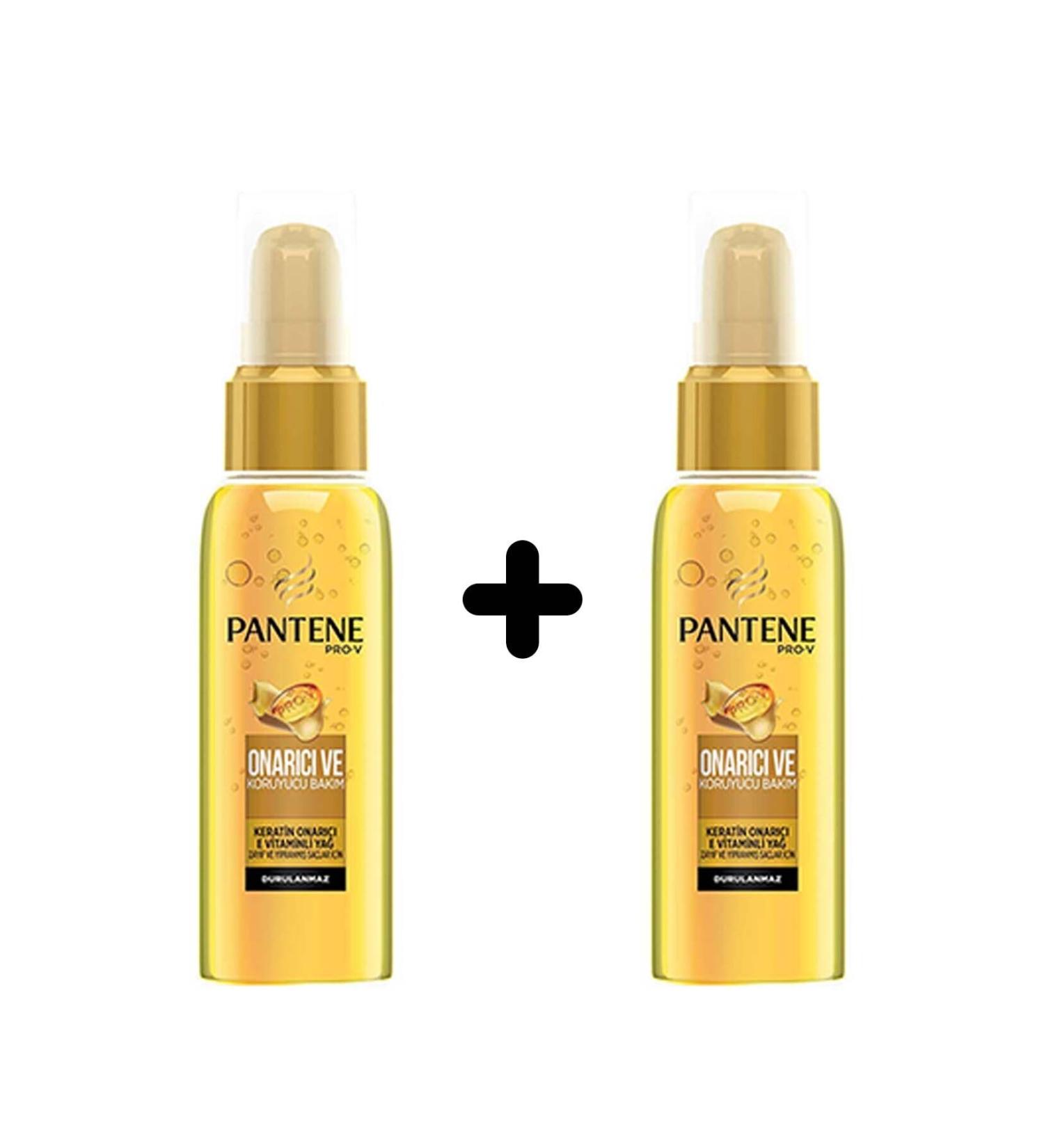 Pantene Hair Care Oil Keratin Essence Repairing Vitamin E For Damaged Hair 2-Pack (2x100 Ml) - Buy Online on GoSupps.com