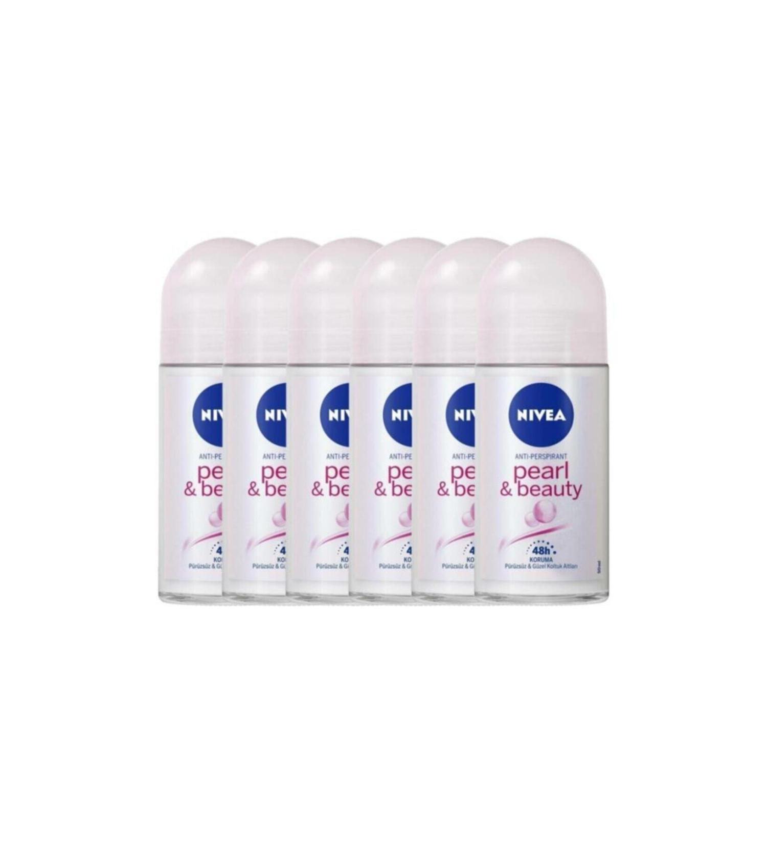 NIVEA Pearly Beauty Roll On Women 50 ml 6 Pack Advantage Pack