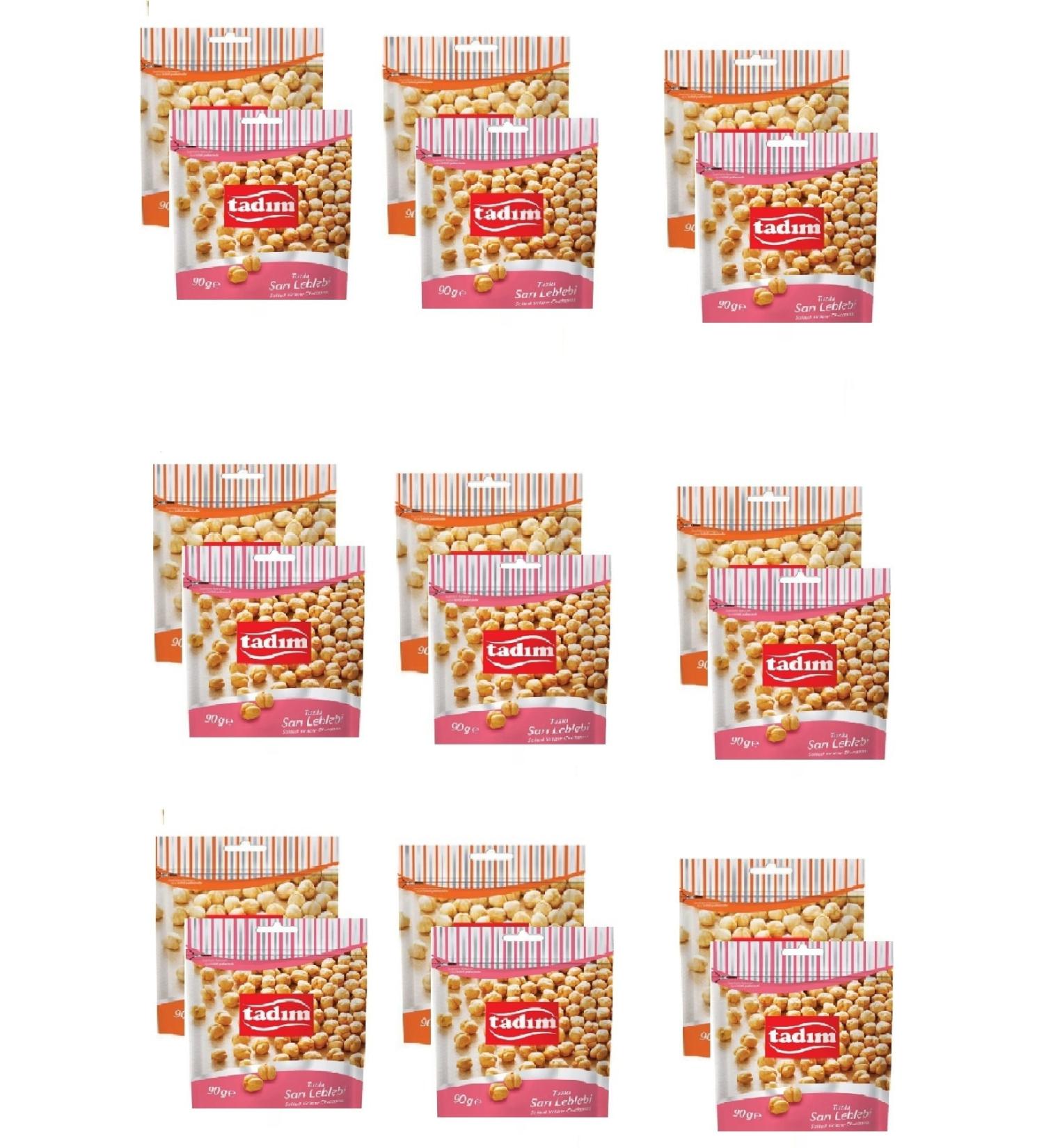 Tad m Roasted Hazelnut Kernels 90 gr X 9 pieces Yellow Chickpeas Salted 90 gr X 9 pieces