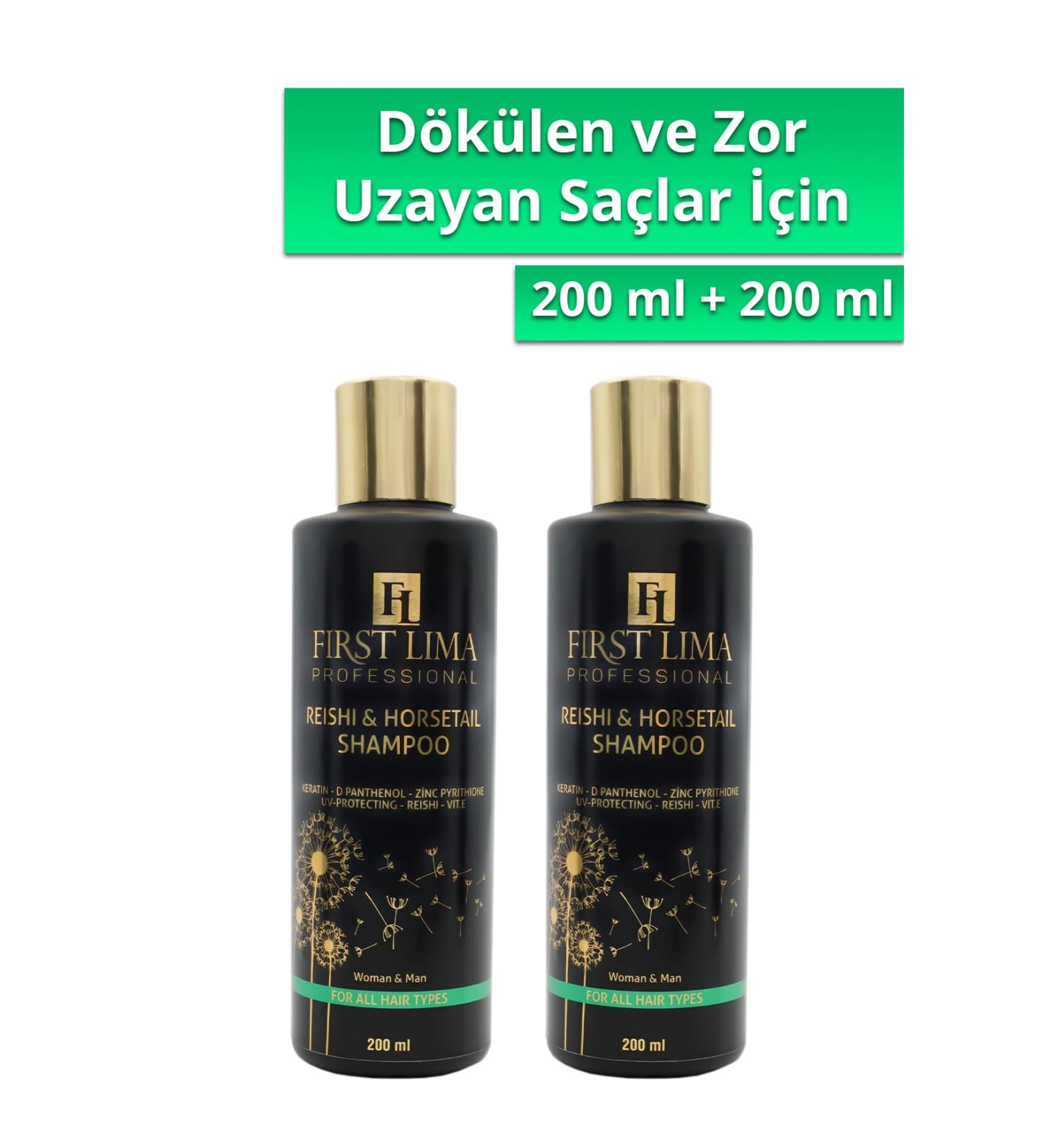 First Lima Professional 2-Piece Reishi & Horsetail Shampoo Fast Growth Anti-Falling and Volume 2 Pieces 200 Ml - Buy Online on GoSupps.com