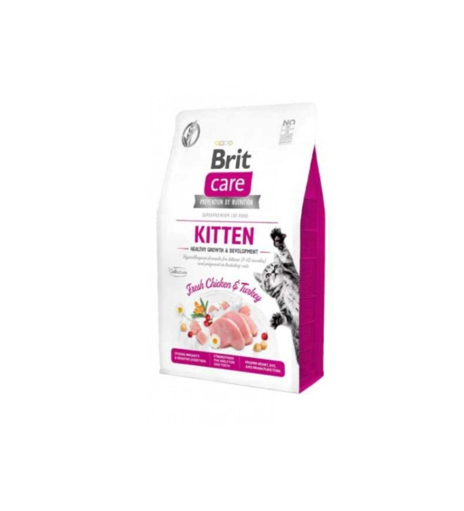 Brit Care Grain-Free Kitten Cat Food with Chicken for Healthy Growth 2kg
