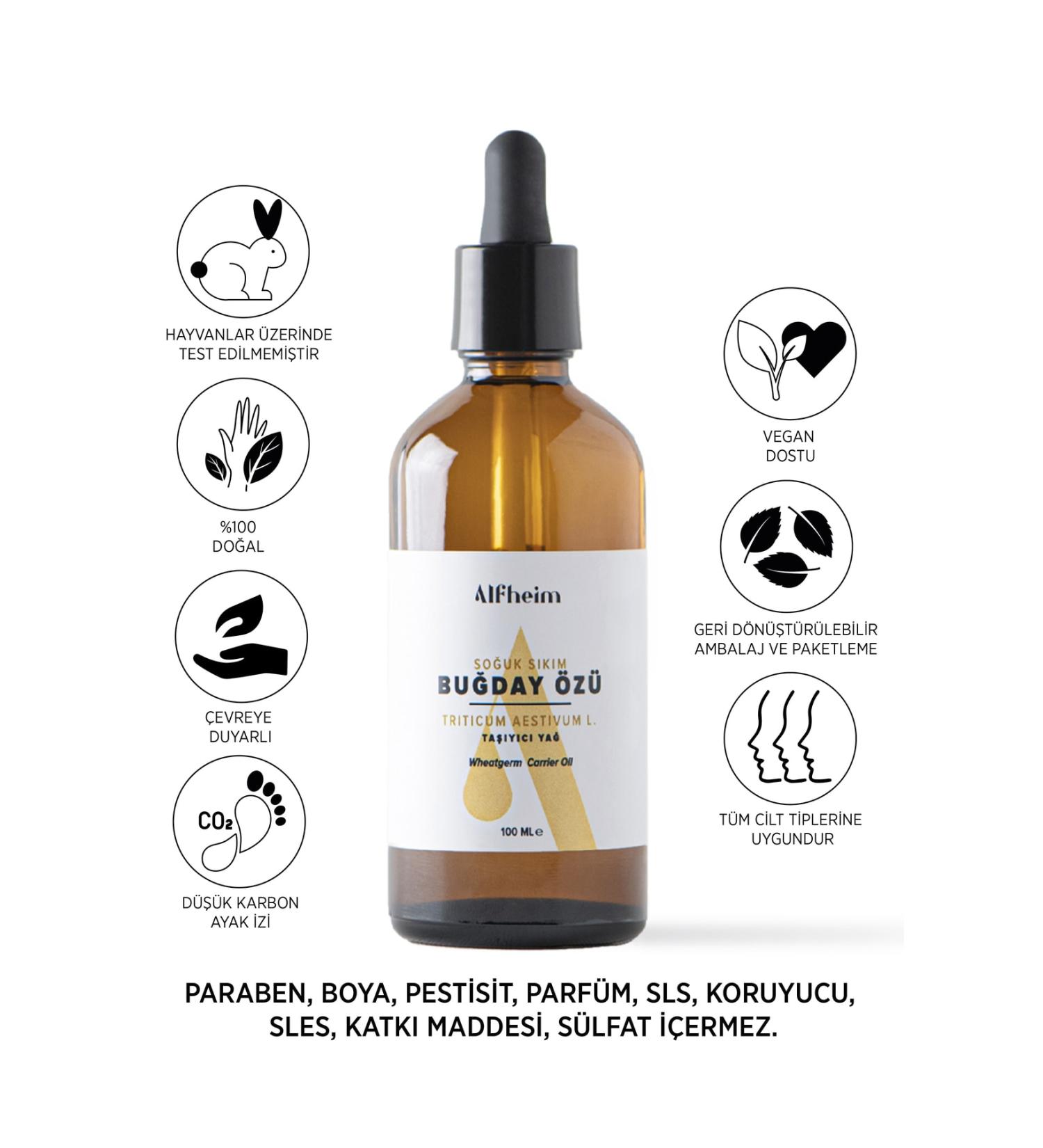 Alfheim Wheat Extract Carrier Fixed Oil Wheat Oil Aromatherapy Carrier Oil 100 ml - Buy Online on GoSupps.com