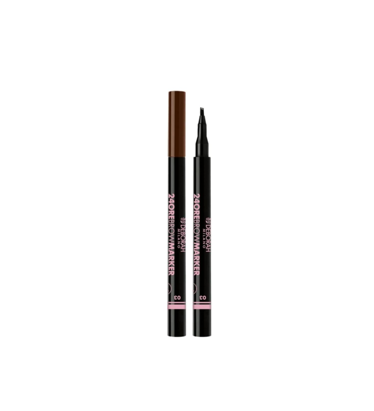 Deborah 24ore Eyebrow Marker Volumizing Plumping Eyebrow Pencil No: 03 Brown