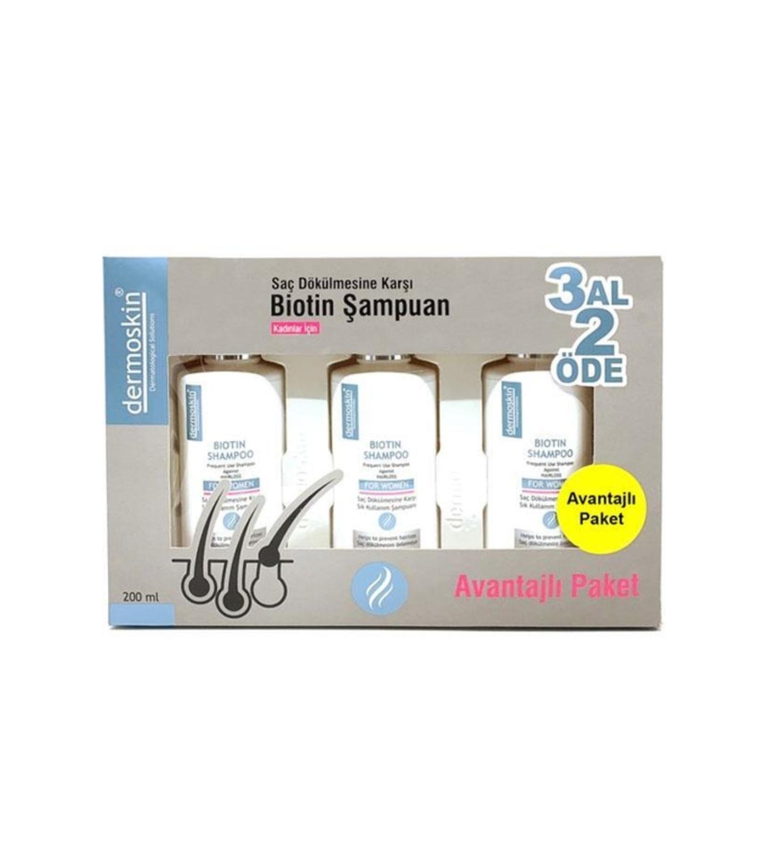 Dermoskin Biotin Shampoo For Women 200ml Buy 3 Pay 2