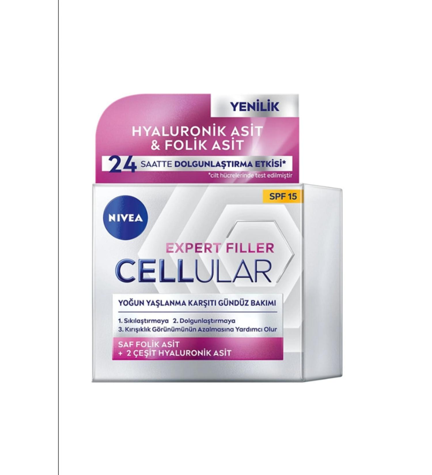 NIVEA Cellular Expert Filler Intensive Anti-Aging Day Care Face Cream Spf15 50 Ml