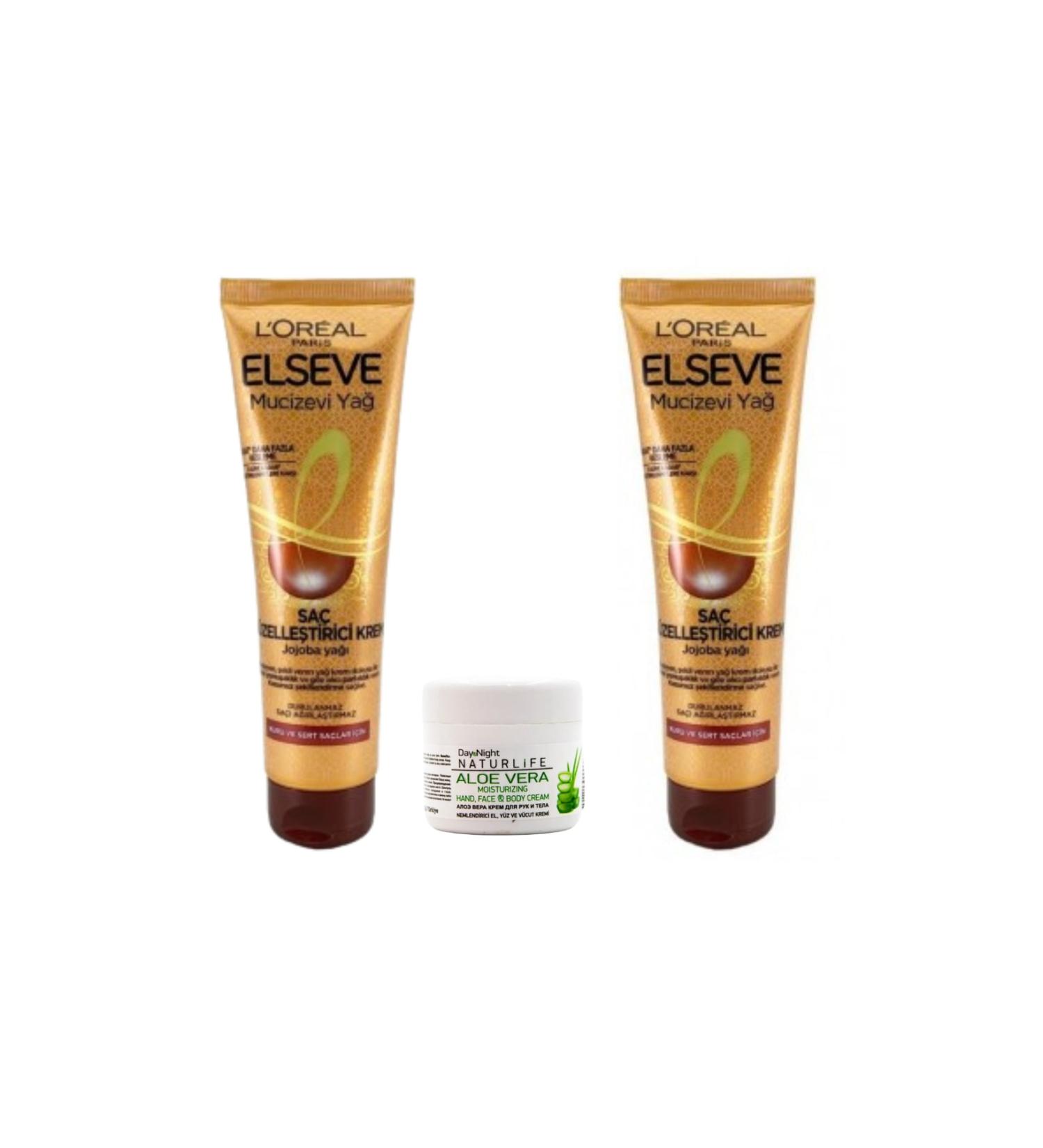 Elseve L'or al Paris Miraculous Oil Hair Beautifying Cream 150 ml - Dry and Hard Hair 2 Pieces