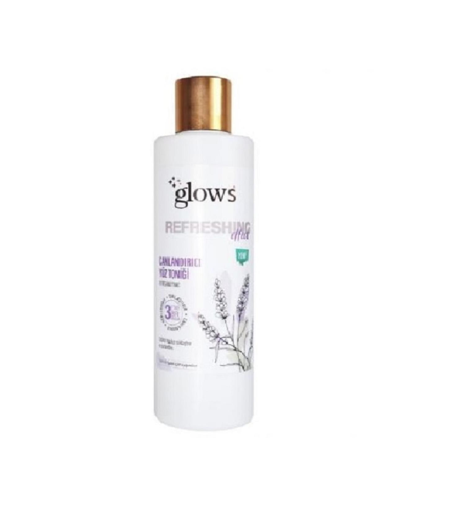 Glows Refreshing Effect Lavender Water Revitalizing Face Toner 250 Ml