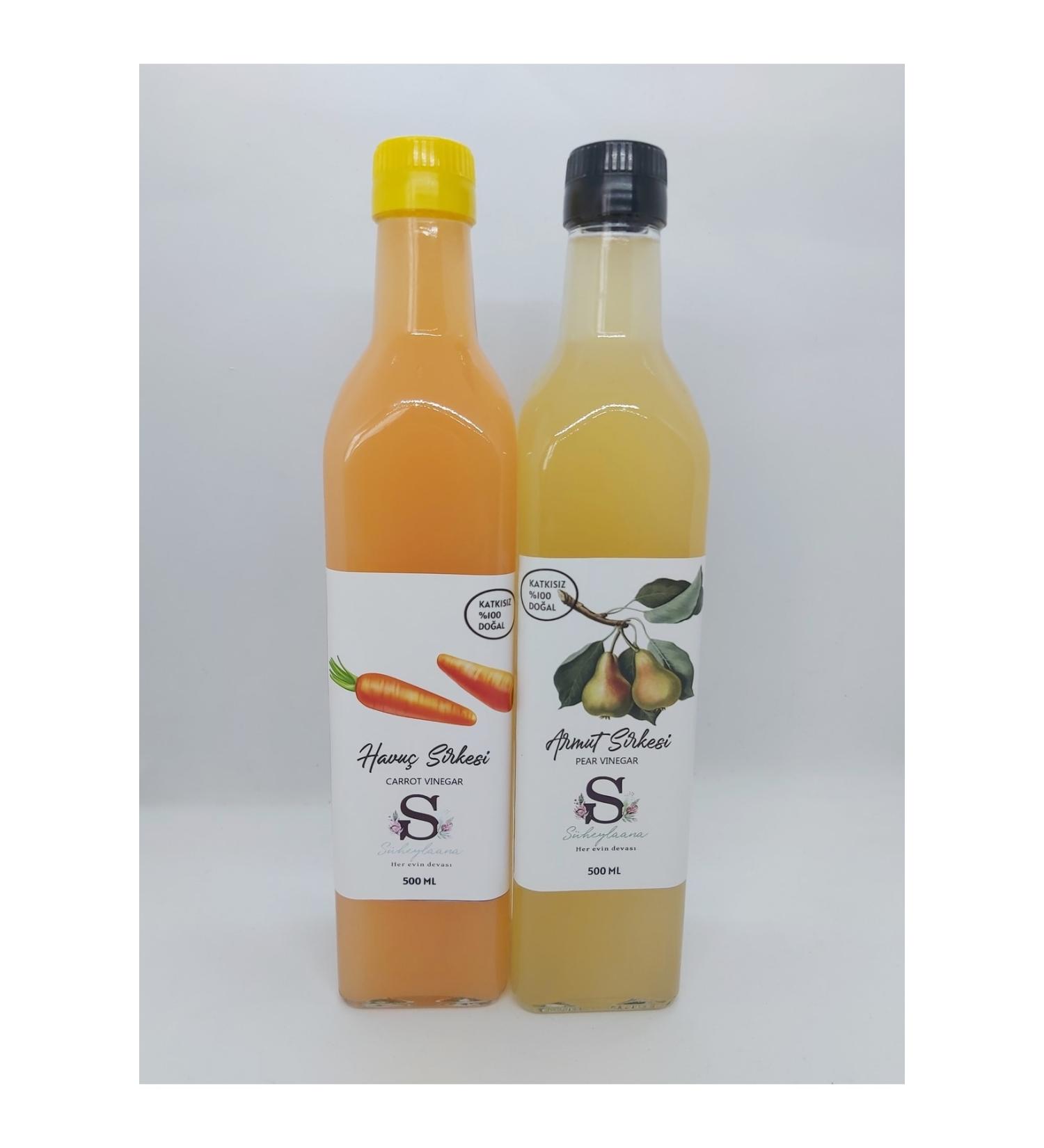Suheylaana Carrot Vinegar 500 Ml - Pear Vinegar 500 Ml