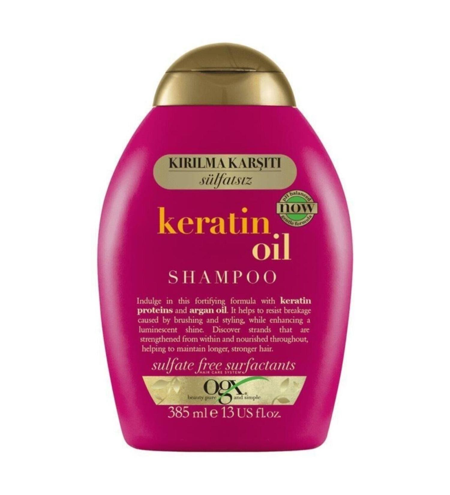 OGX Sulfate-Free Anti-Breakage Keratin Oil Shampoo 385mlx2pcs ..1604019