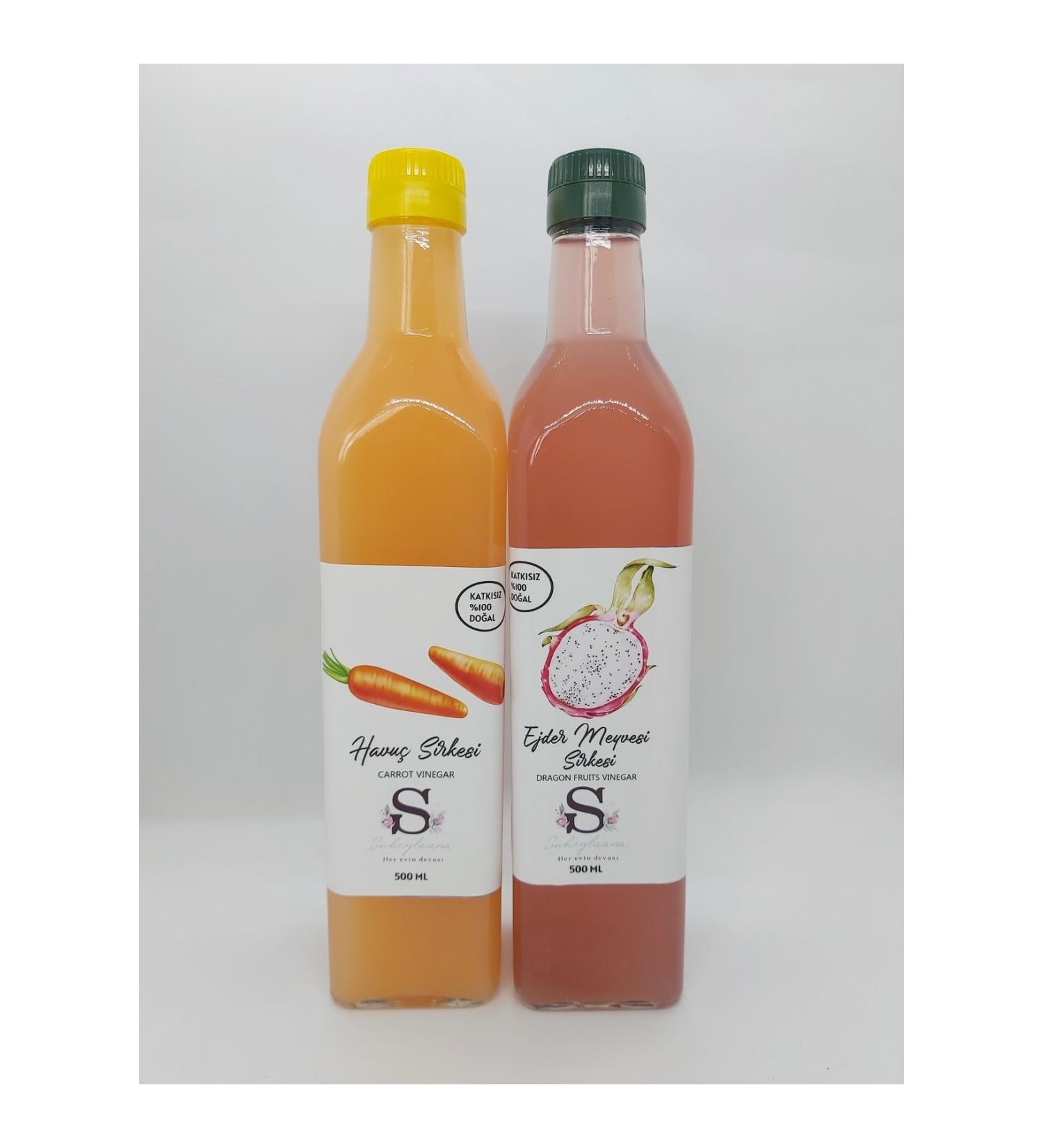 Suheylaana Carrot Vinegar 500 Ml - Dragon Fruit Vinegar 500 Ml