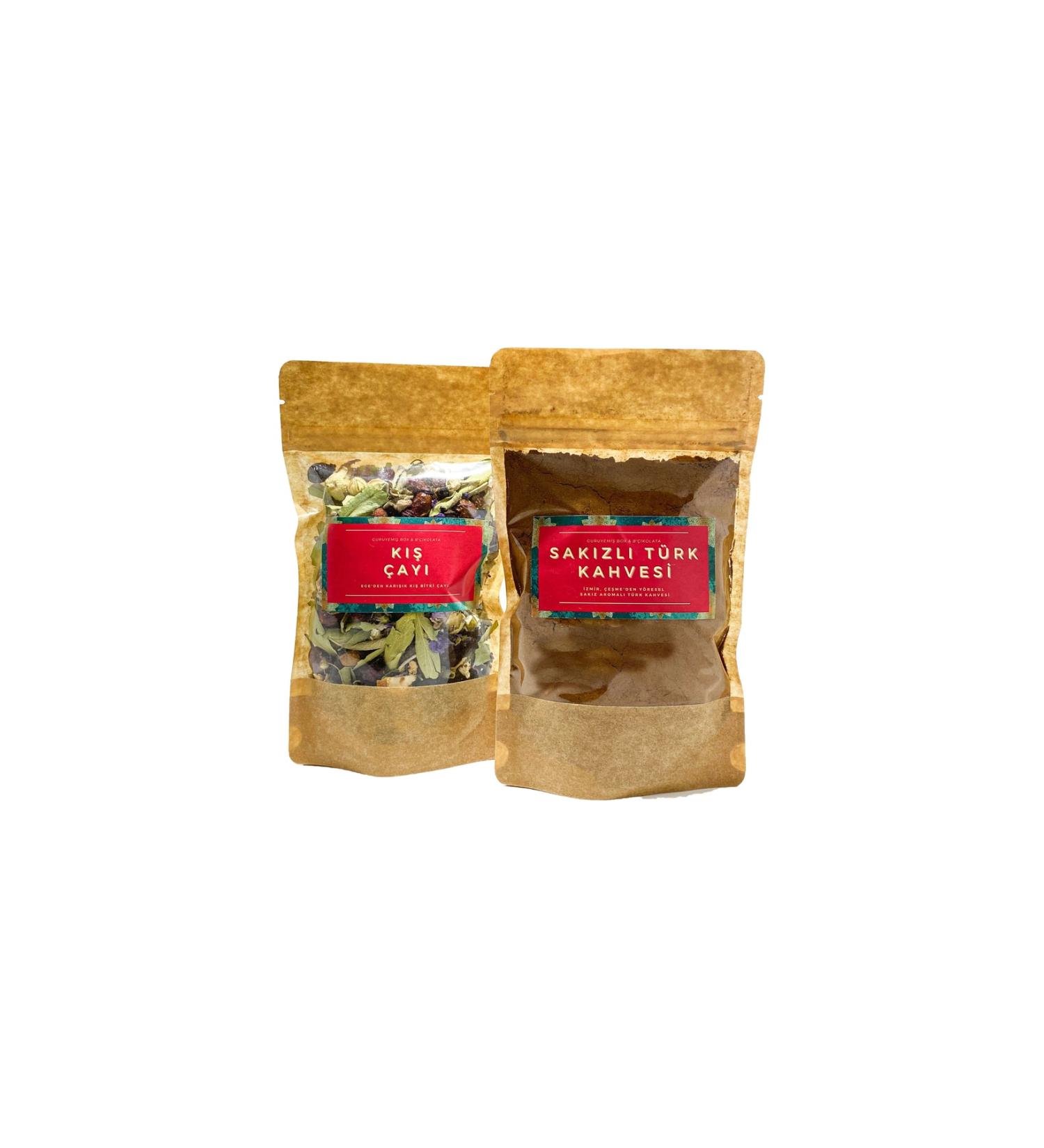 GURUYEM BOX Tea Time Set Mixed Herbal Tea Mastic Turkish Coffee