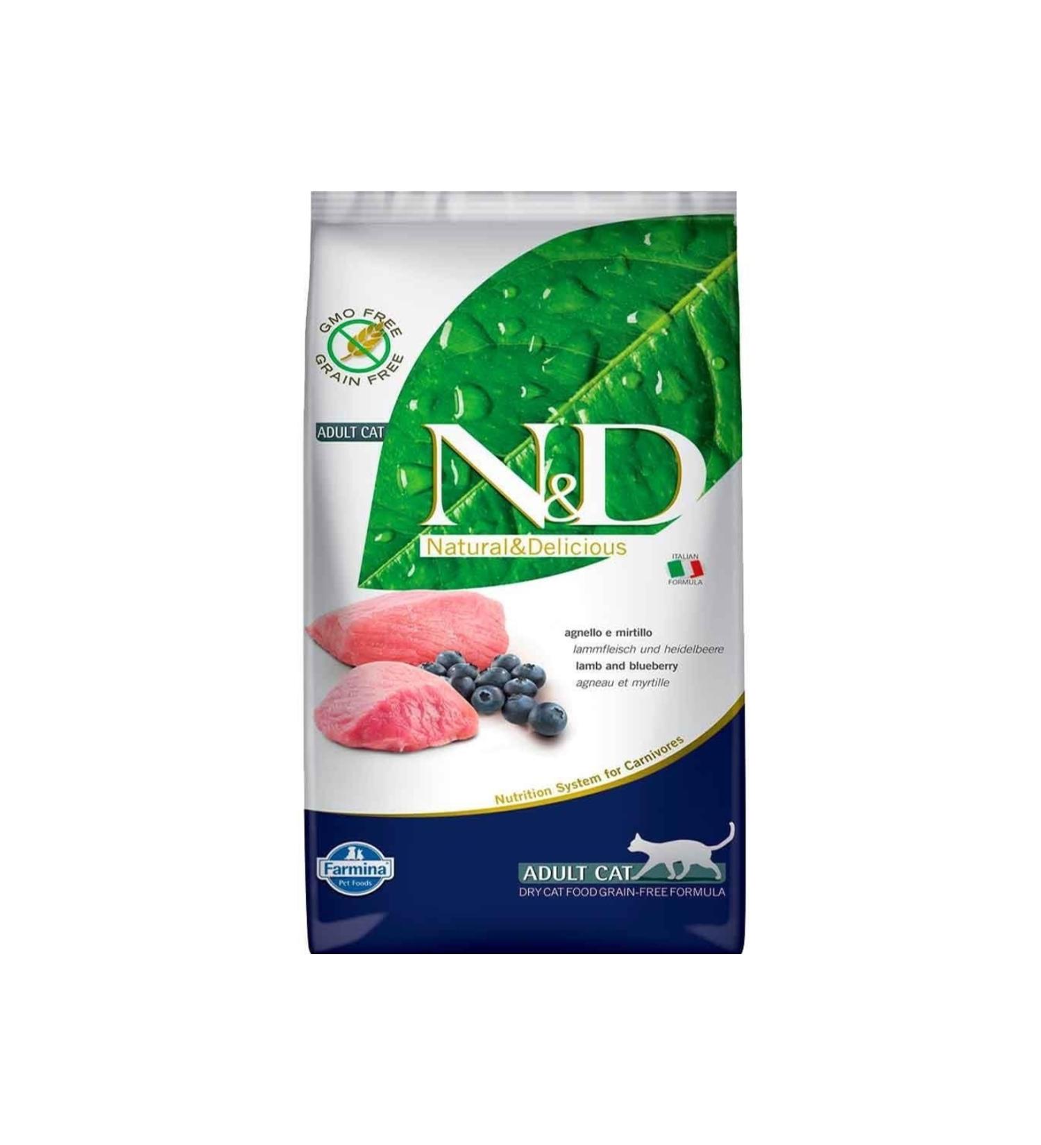 N & D Prime Lamb & Blueberry Grain Free Adult Cat Food 5kg