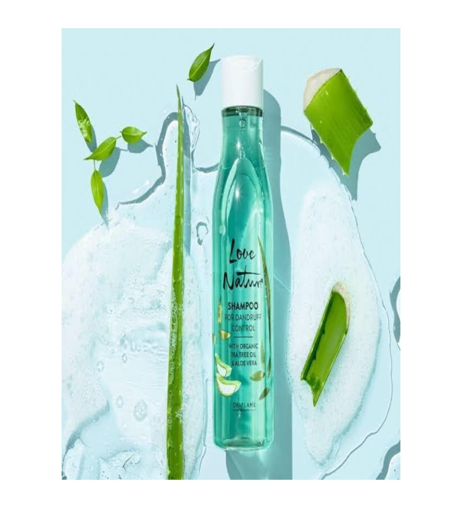 Oriflame Love Nature Shampoo for Dandruff with Organic Aloe Vera and Tea Tree Extract - Buy Online on GoSupps.com