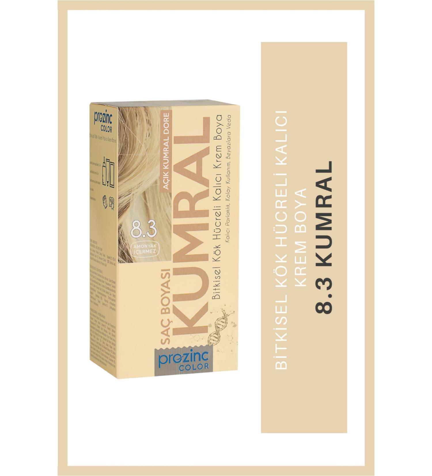 Prozinc Color 8.3 Blonde - Ammonia-Free Herbal Permanent Hair Dye - Buy Online on GoSupps.com