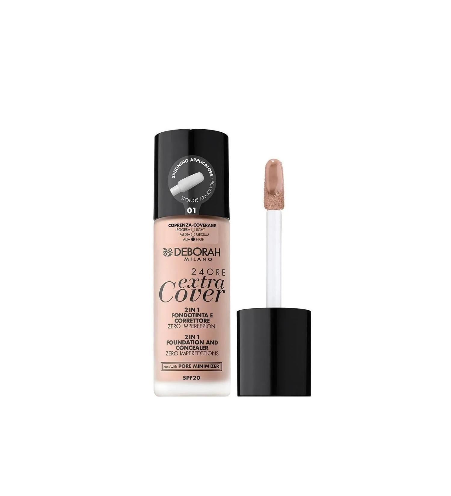 Deborah 24ore Extra Cover Spf20 High Coverage Liquid Foundation No: 01 Fair