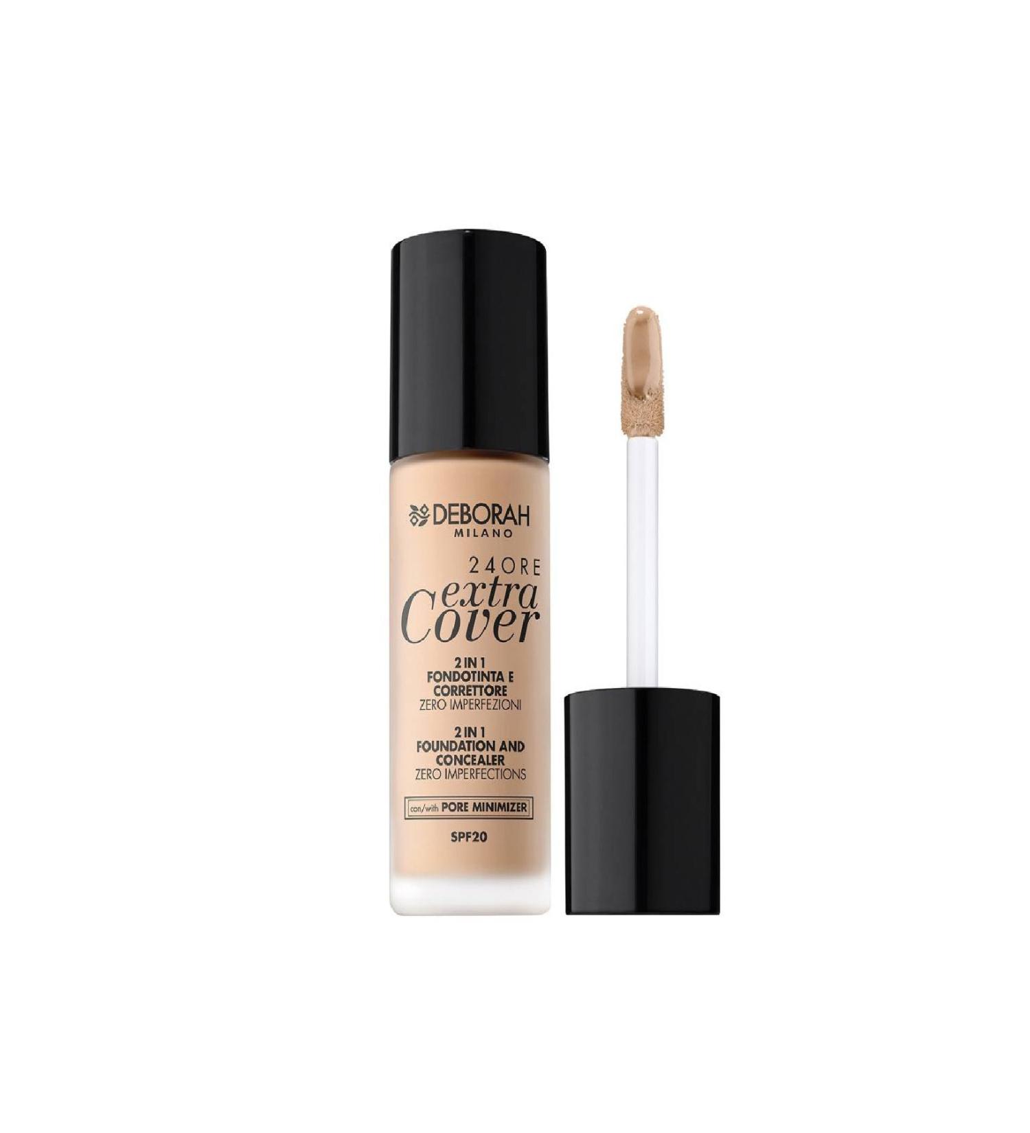 Deborah 24ore Extra Cover Spf20 High Coverage Permanent Liquid Foundation No: 00 Ivory