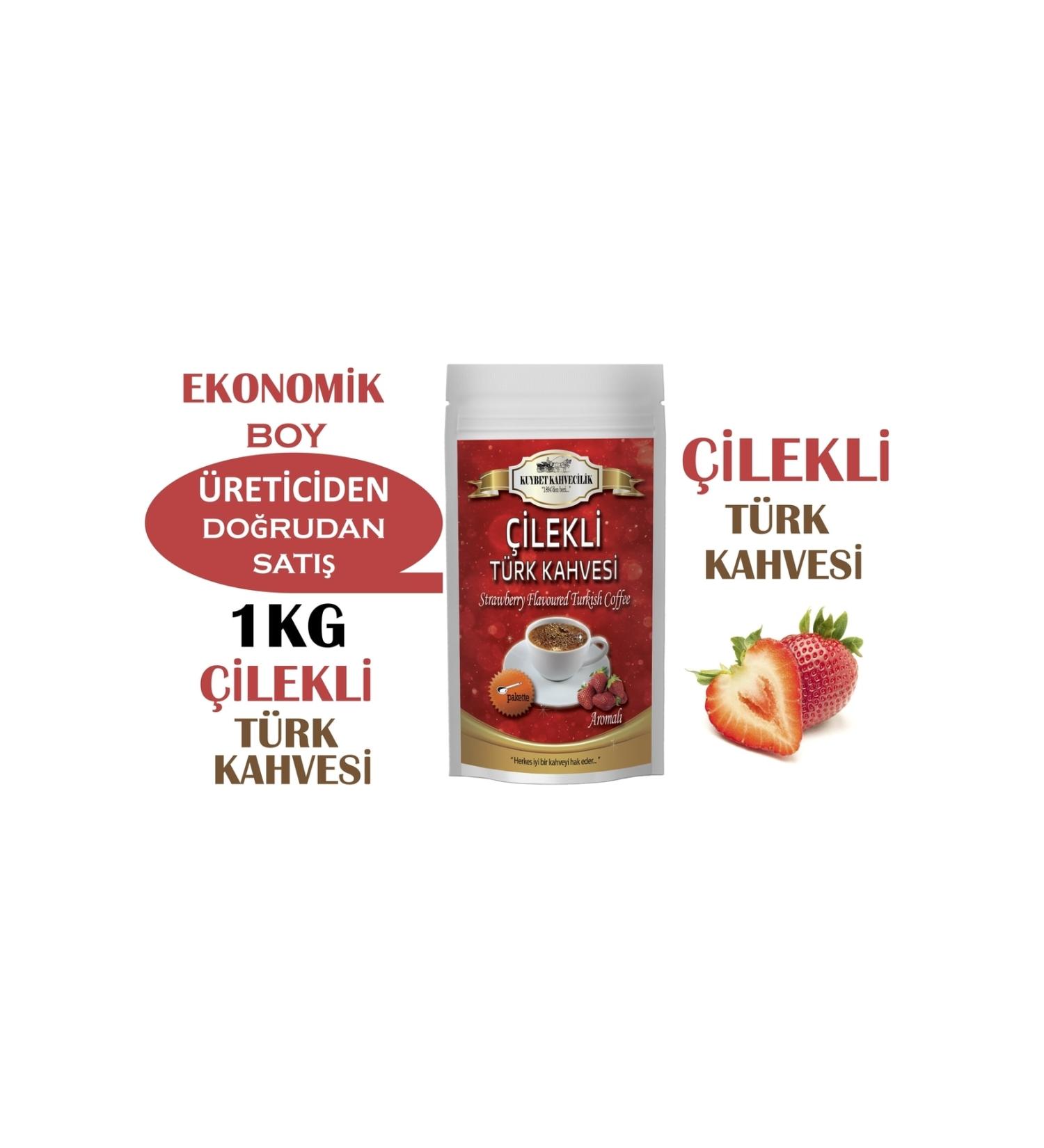 KUYBET KAHVECILIK 1 Kg Strawberry Flavored Turkish Coffee