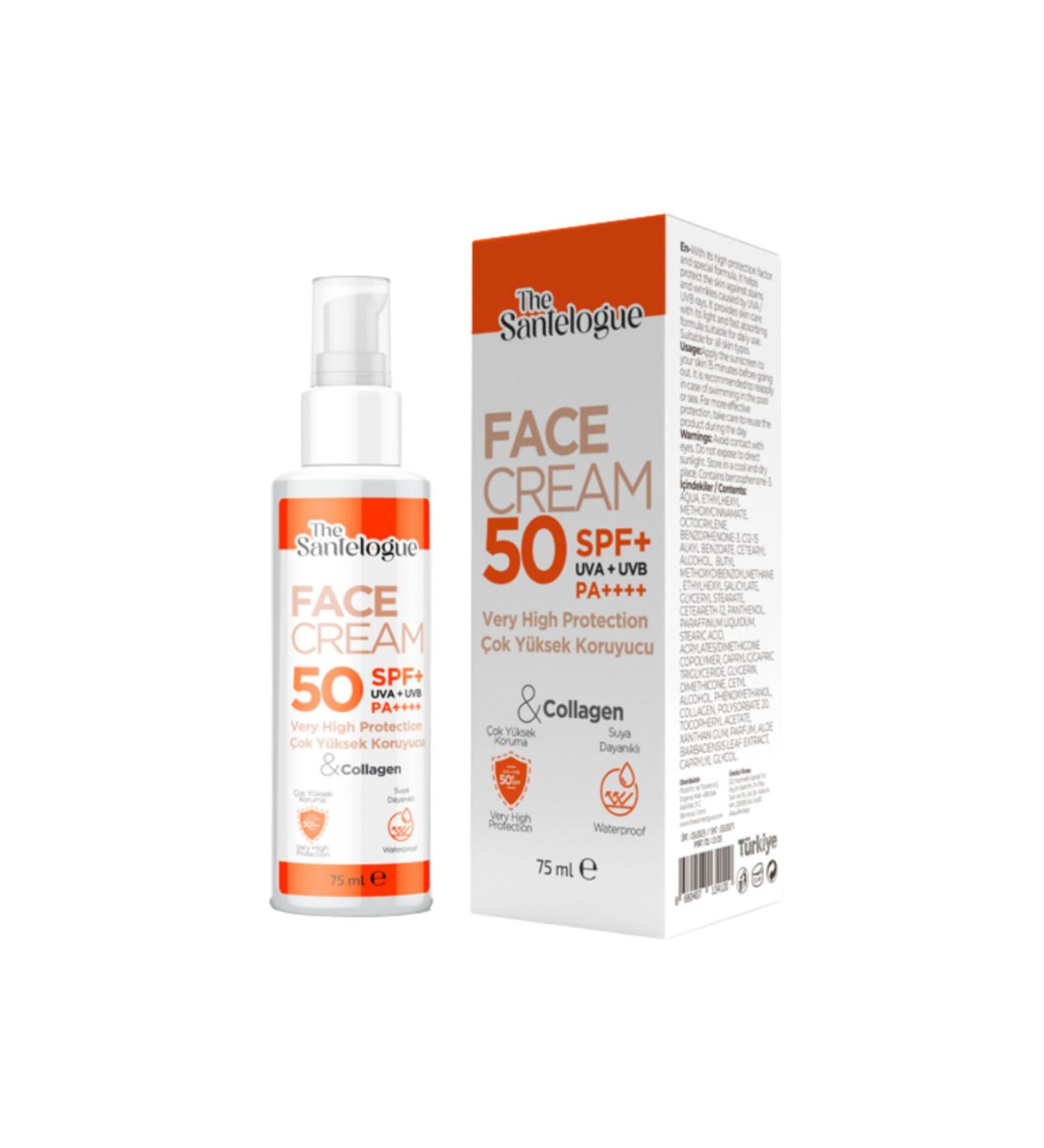 The Santelogue Collagen Face Cream Spf 50+ 75 Ml