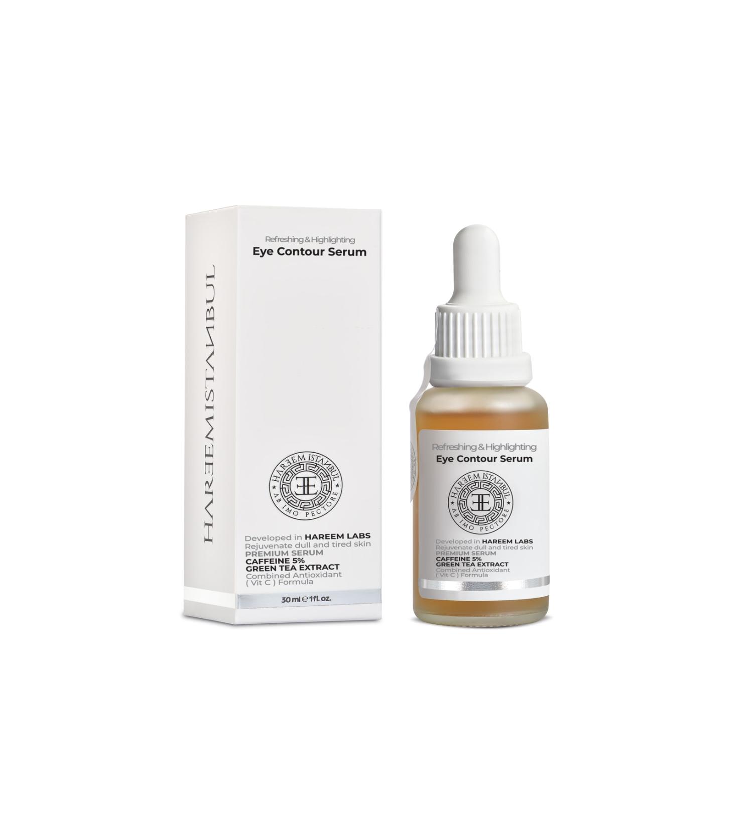 HAREEM - Eye Contour Serum -premium Eye Contour Serum Caffeine 5% Green Tea Extract Vit C Premium