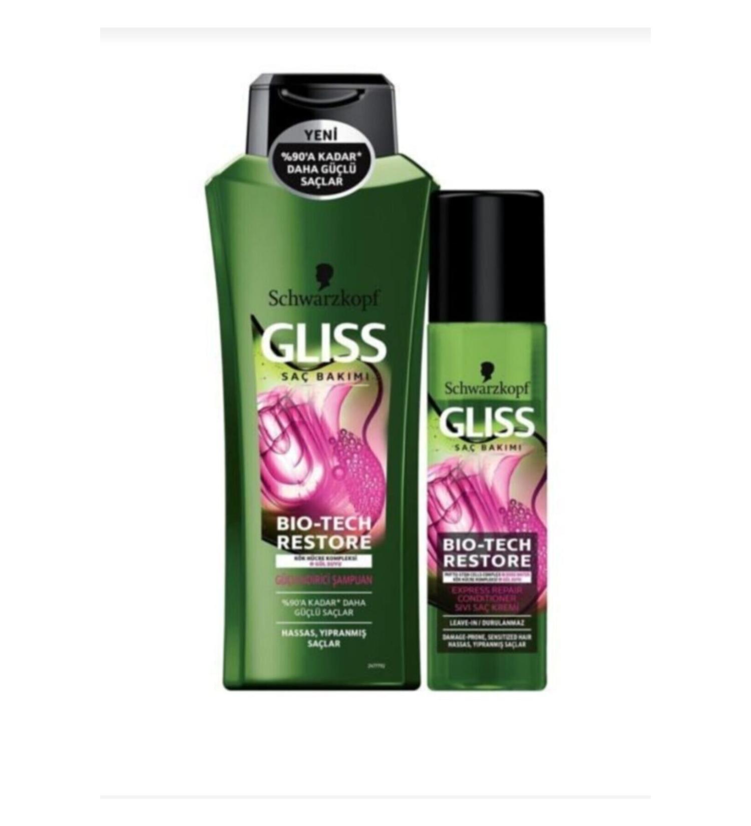 Gliss Bio-tech Strengthening Shampoo 360 Ml + Liquid Conditioner 200 Ml