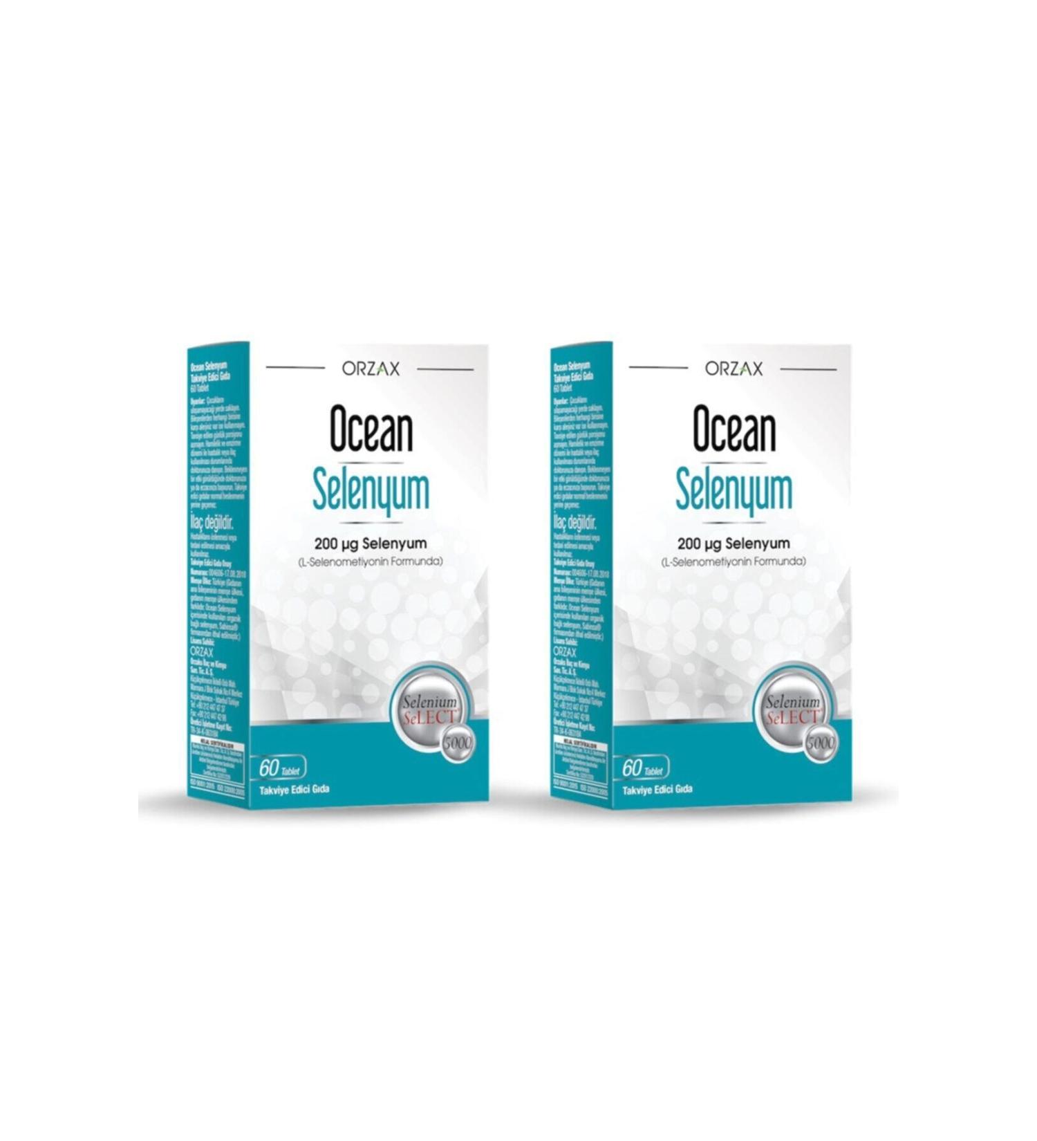 Ocean Selenium 60 Tablets 200 Mcg 2 Pieces