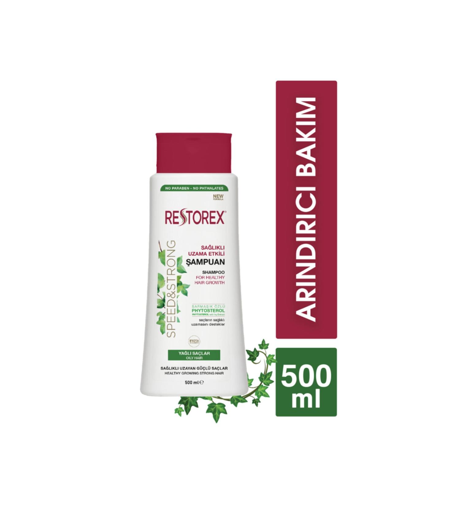 Restorex Healthy Growth Effective Shampoo for Fine and Oily Hair 500 ml - Buy Online on GoSupps.com