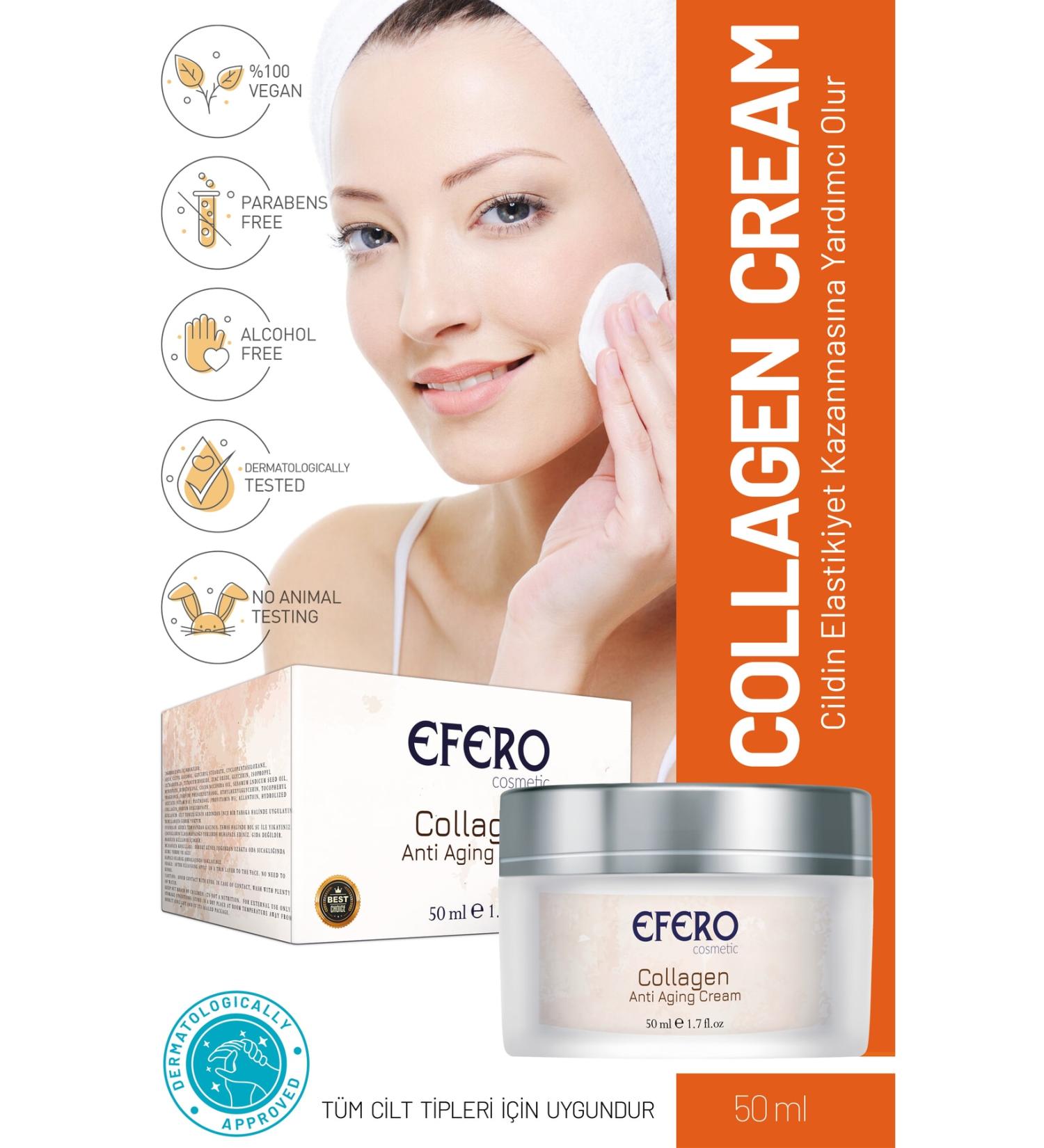 efero Anti-Aging and Anti-Wrinkle Collagen Face Cream - Collagen Anti Aging Cream - Buy Online on GoSupps.com