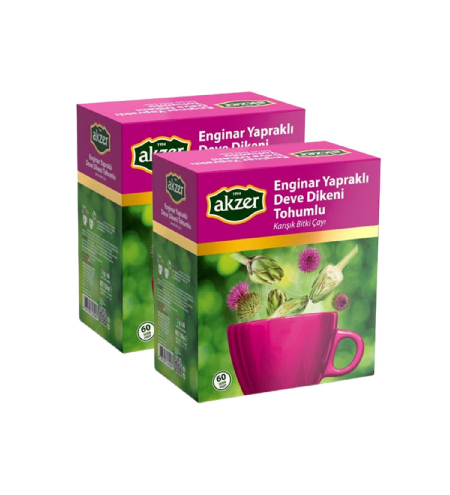 Akzer Artichoke Leaf and Thistle Seed Mixed Herbal Tea