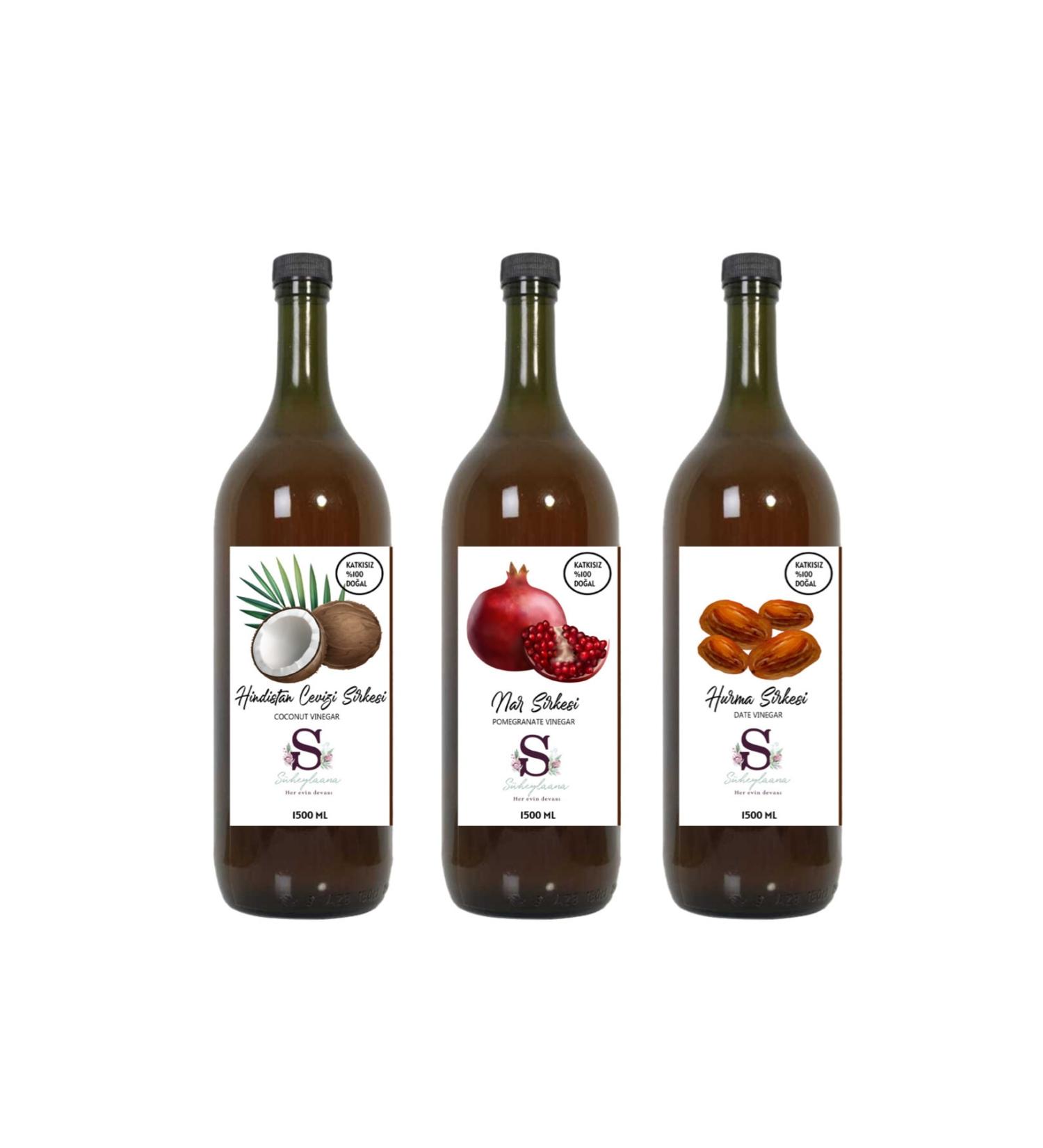 Suheylaana Natural Coconut Pomegranate and Date Vinegar 1500 Ml