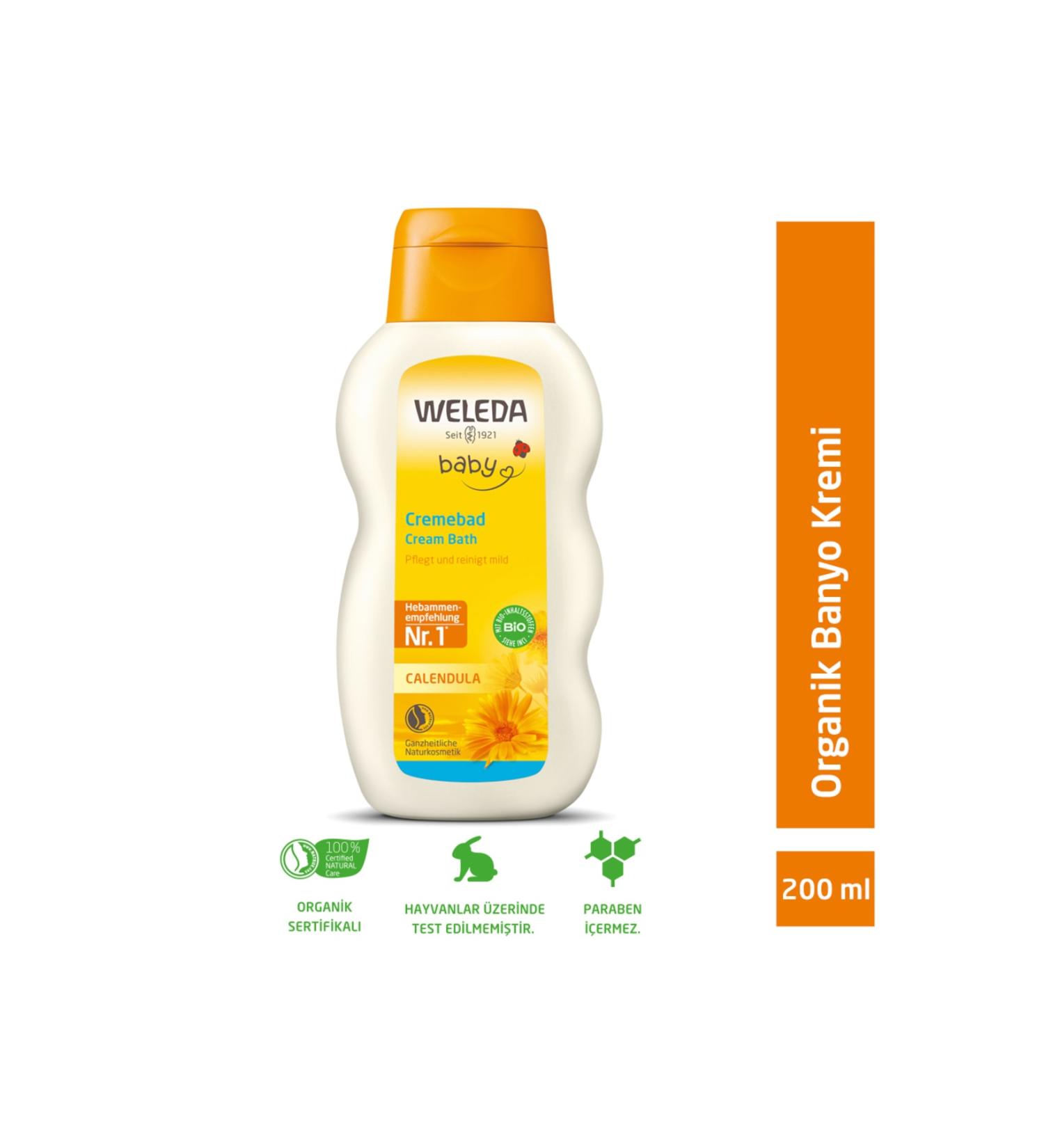Weleda Calendula Organic Cleansing and Moisturizing Bath Cream 200ml - Buy Online on GoSupps.com