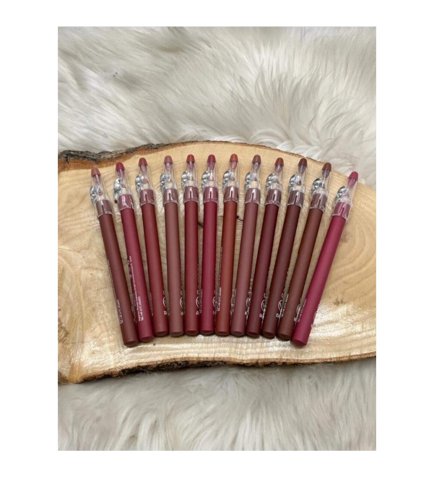 Kalitex Lip Pencil Matte Color Lipstick Jumbo Thick Pencil Lipstick Waterproof 12 Piece Set 65232 - Buy Online on GoSupps.com