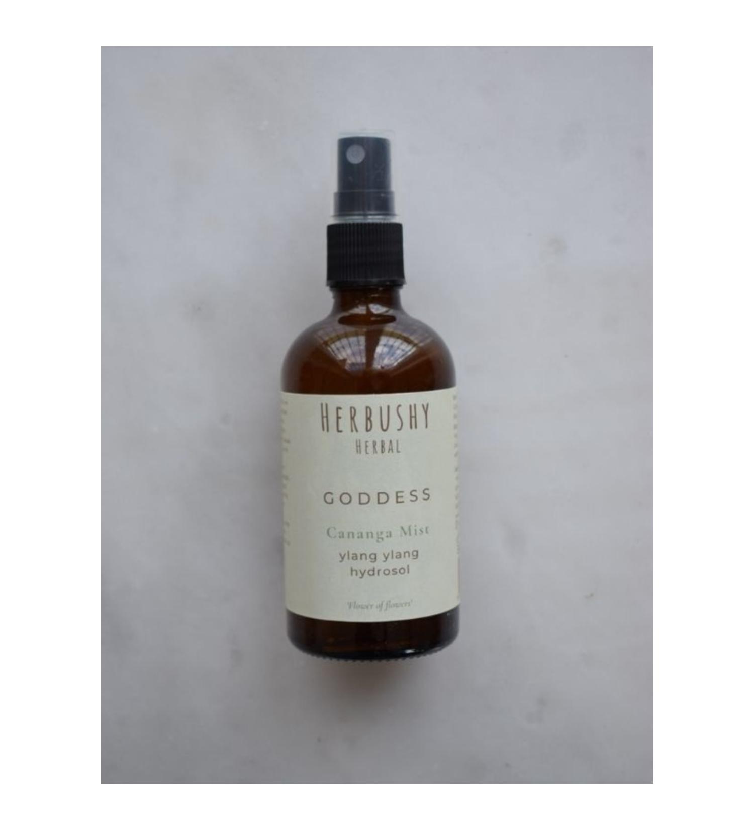 Herbushy Herbal Goddess Cananga Mist Ylang Ylang Hydrosol Water Hydrosol Sebum Balancing Tonic