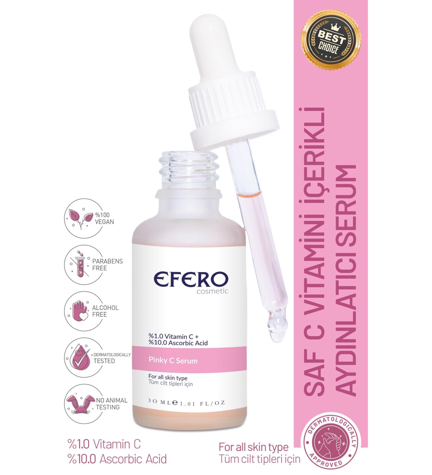 efero Anti-Spot and Brightening Skin Serum - Pinky C Serum Ascorbic Acid 30 Ml - Buy Online on GoSupps.com