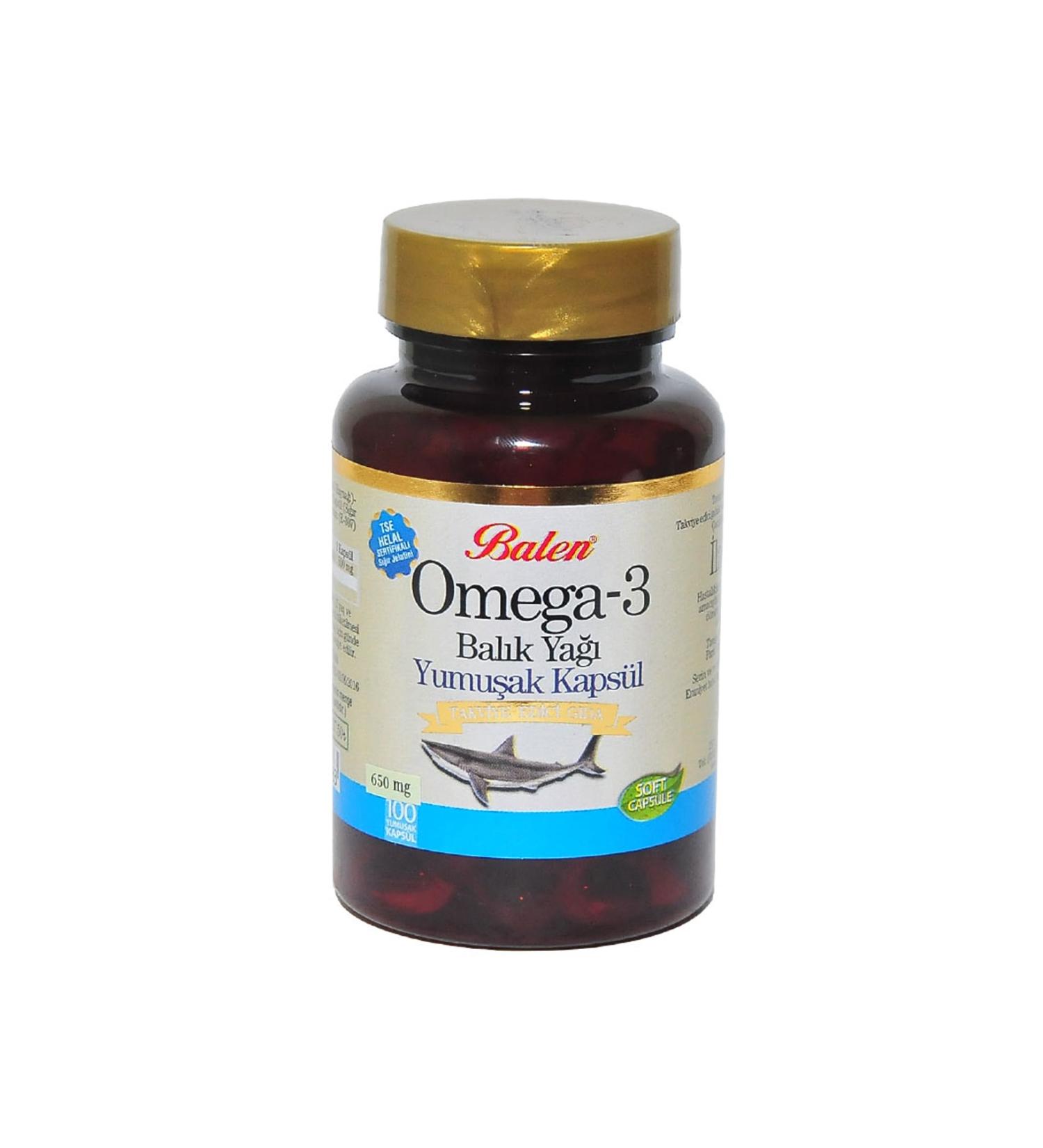 Balen Omega 3 Fish Oil Soft 100 Capsules - Buy Online on GoSupps.com