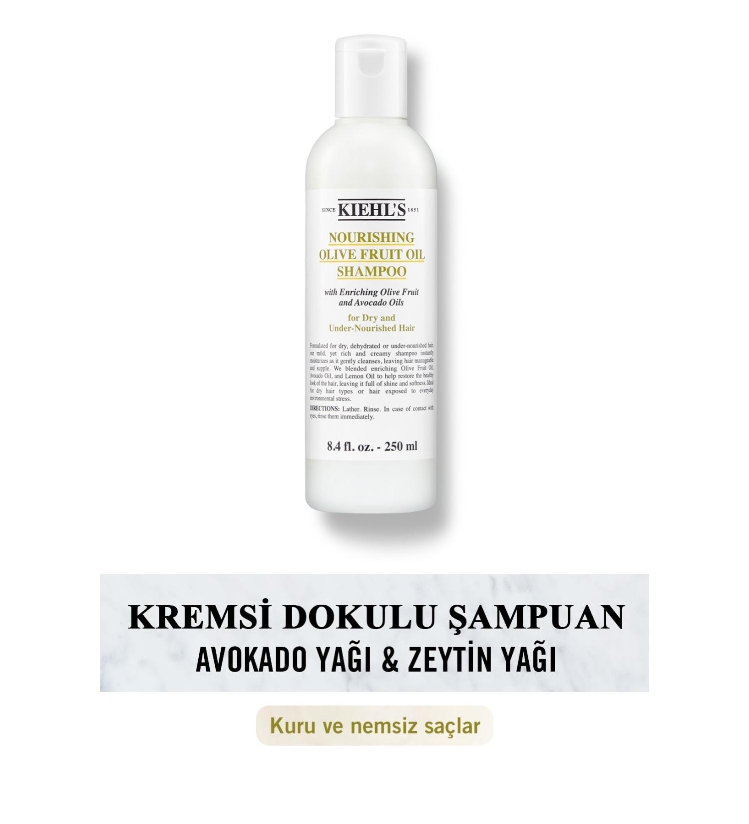 Kiehl's Olive Fruit Oil Nourishing Shampoo with Olive Oil for Dry Hair 250 ml