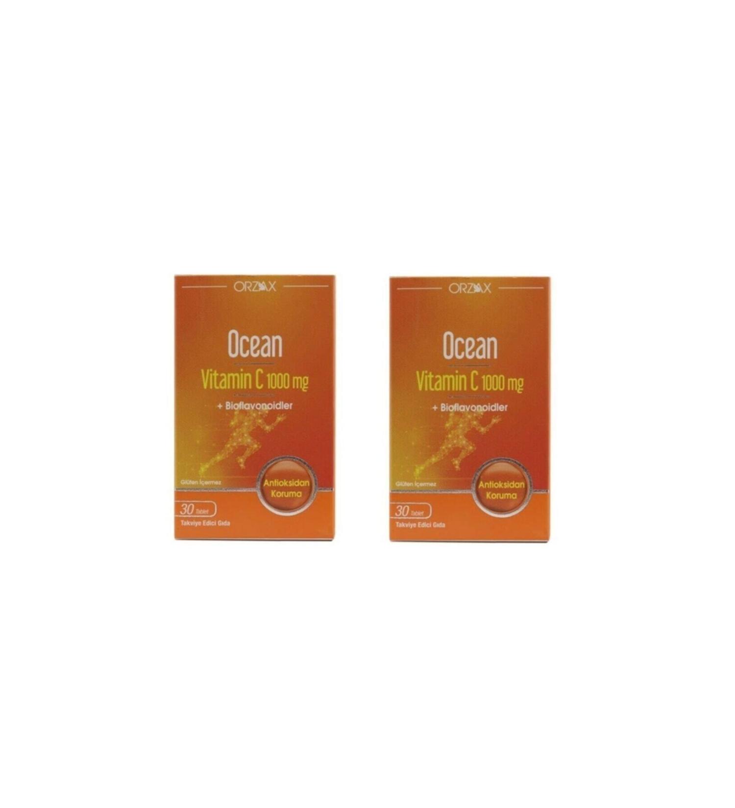 Ocean Orzax Ocean Vitamin C 1000 Mg 30 Tablets SKT:03/2023 - Buy Online on GoSupps.com