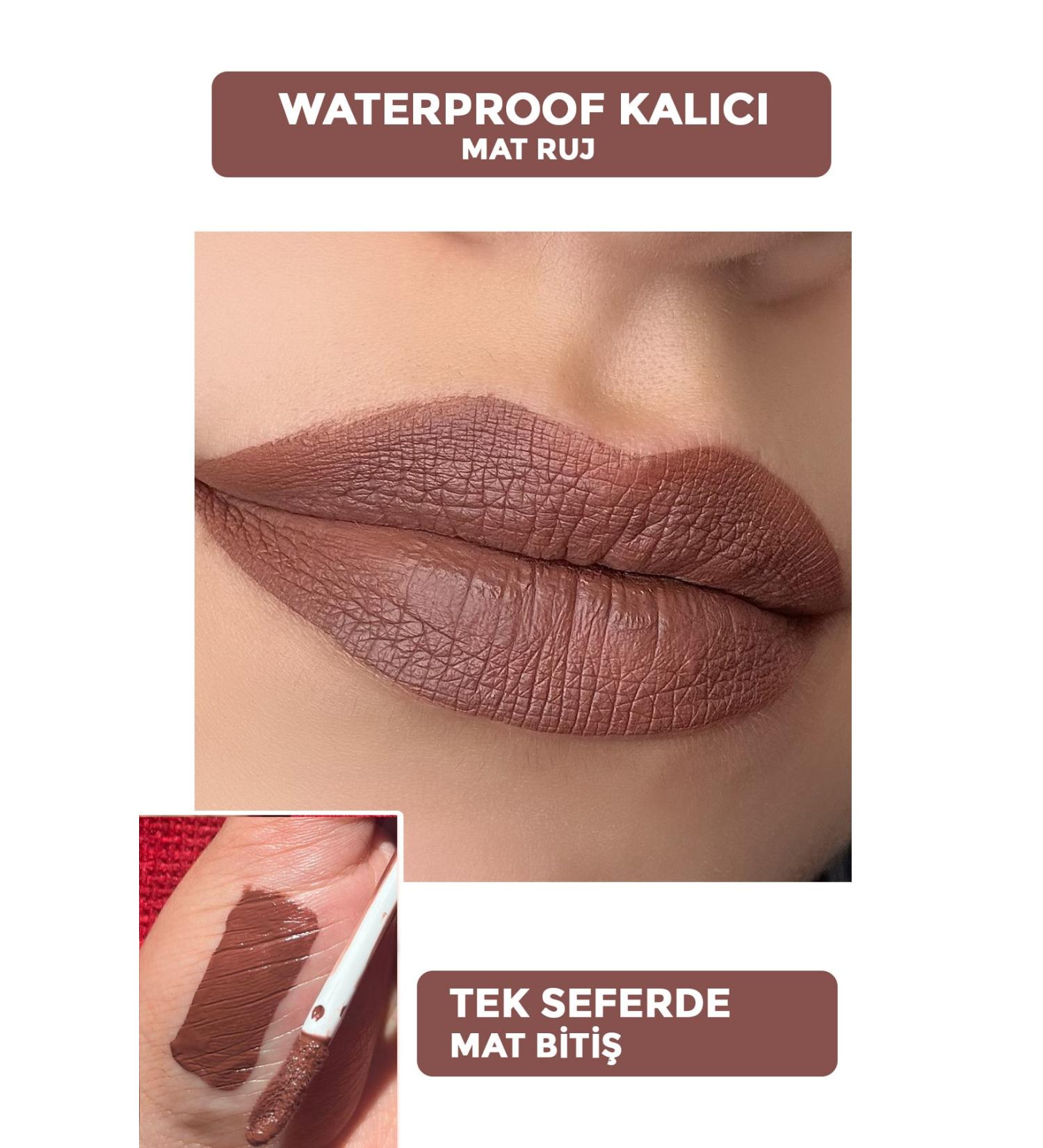 govern Velvet Texture Waterproof Permanent Matte Lipstick - Color:08